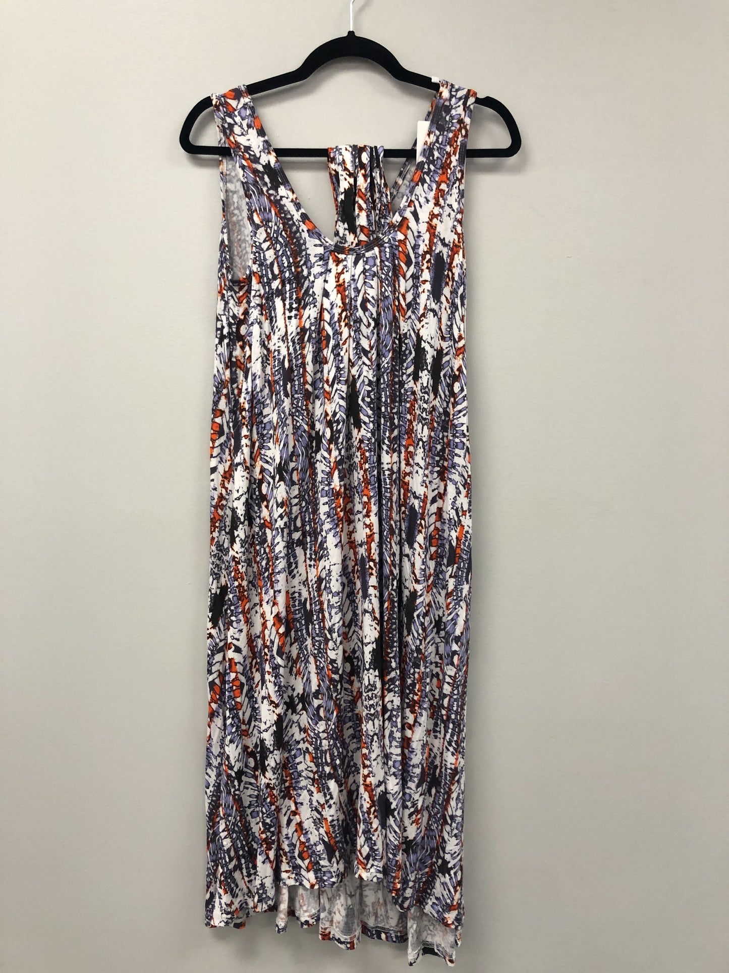 Outlet 5856 - Latched Mama Printed Pleated Nursing Dress - Burnt Embers - Petite