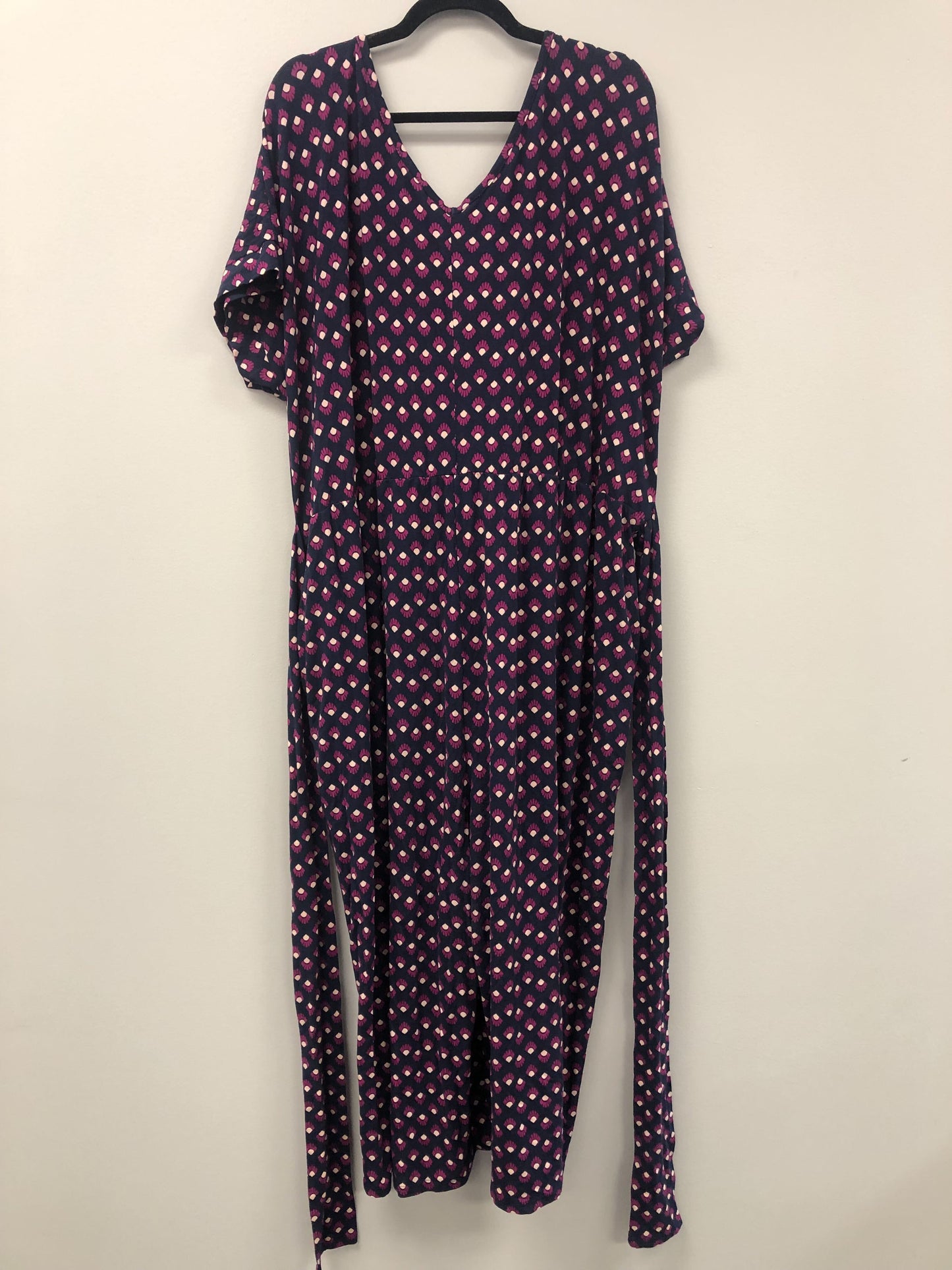 Outlet 5522 - Latched Mama V-Neck Nursing Jumpsuit - Treasure Cove - 4X