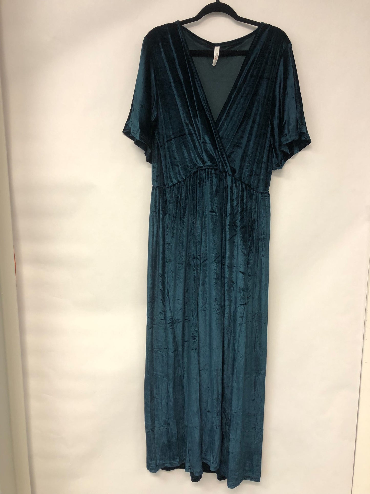 Outlet 6030 - Latched Mama Velour Nursing Maxi - Peacock - 3X