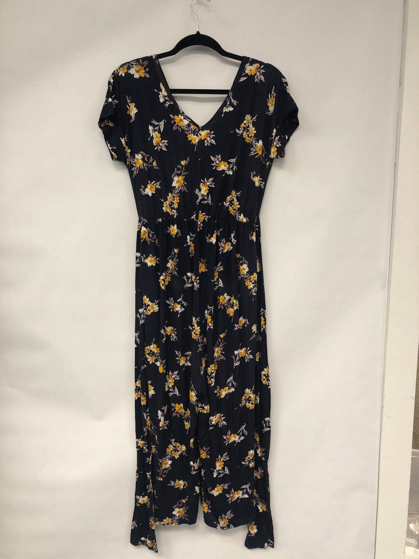 Outlet 6095 - Latched Mama V-Neck Nursing Jumpsuit - Canary Blooms - Small