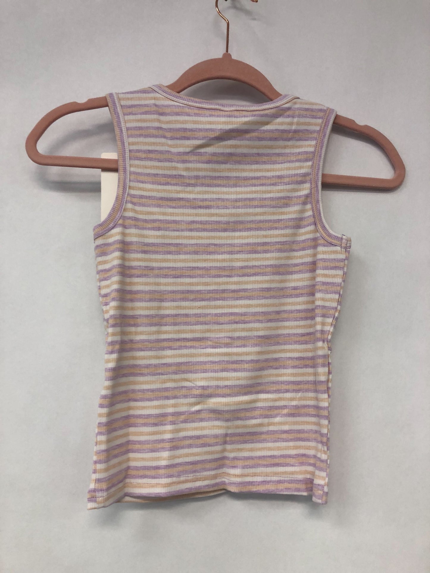 Outlet 6174 - Latched Mama Henley Nursing Crop Top - Lilac/Wheat/Cream - Extra Extra Small