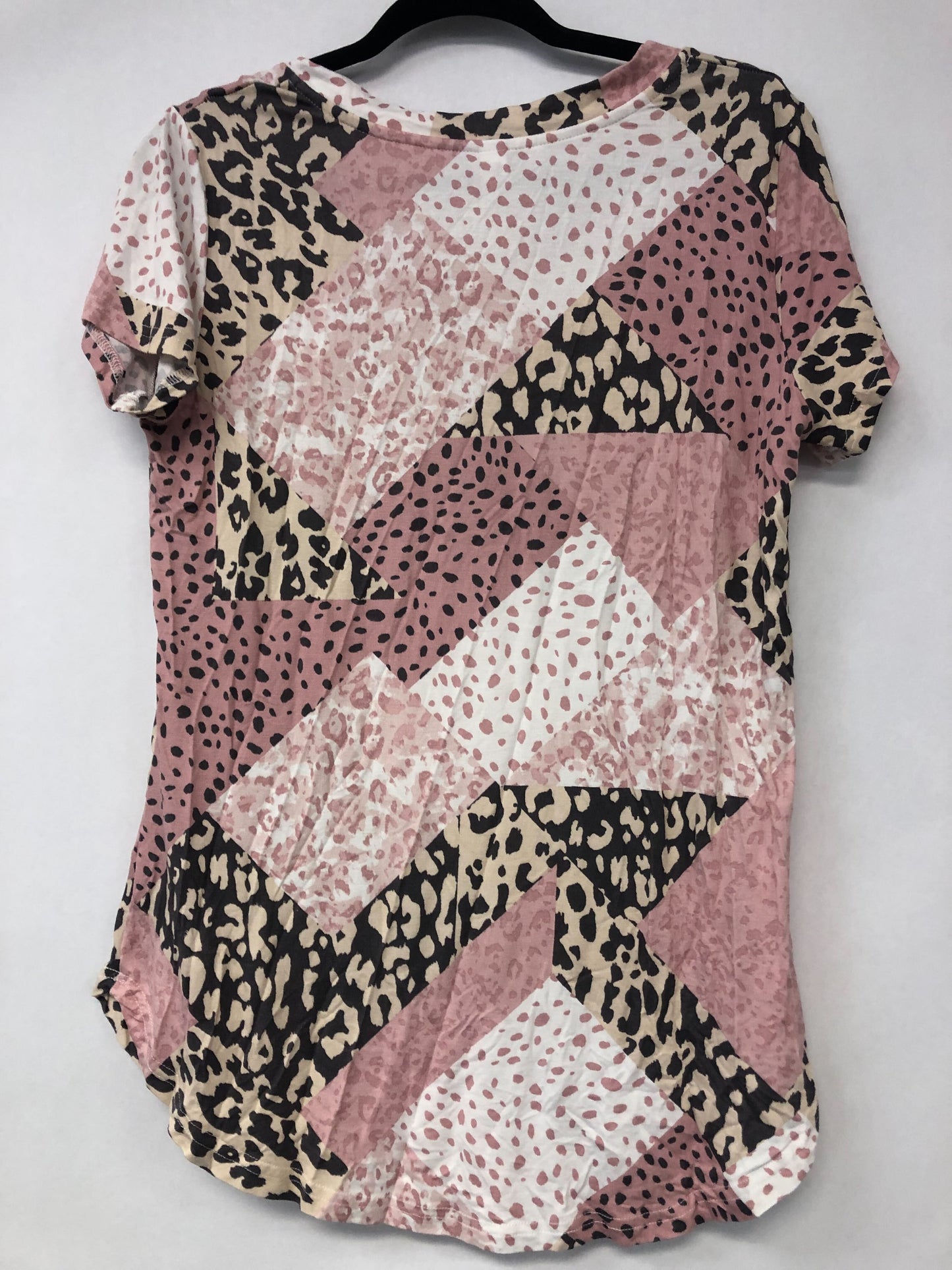 Outlet 6033 - Printed V-Neck Boyfriend Nursing Tee - Patchwork - Medium