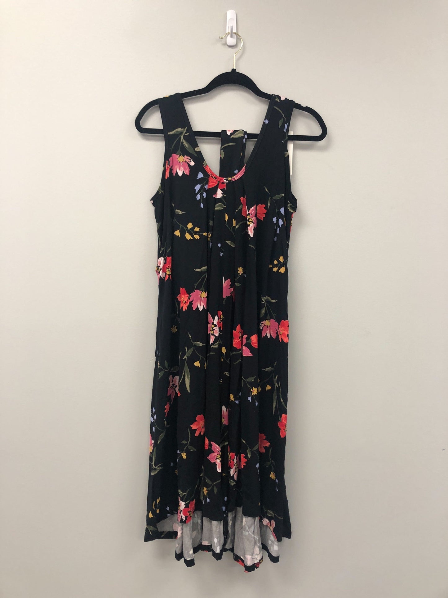Outlet 5875 - Latched Mama Printed Nursing Romper - Vibrant Black Floral - Standard