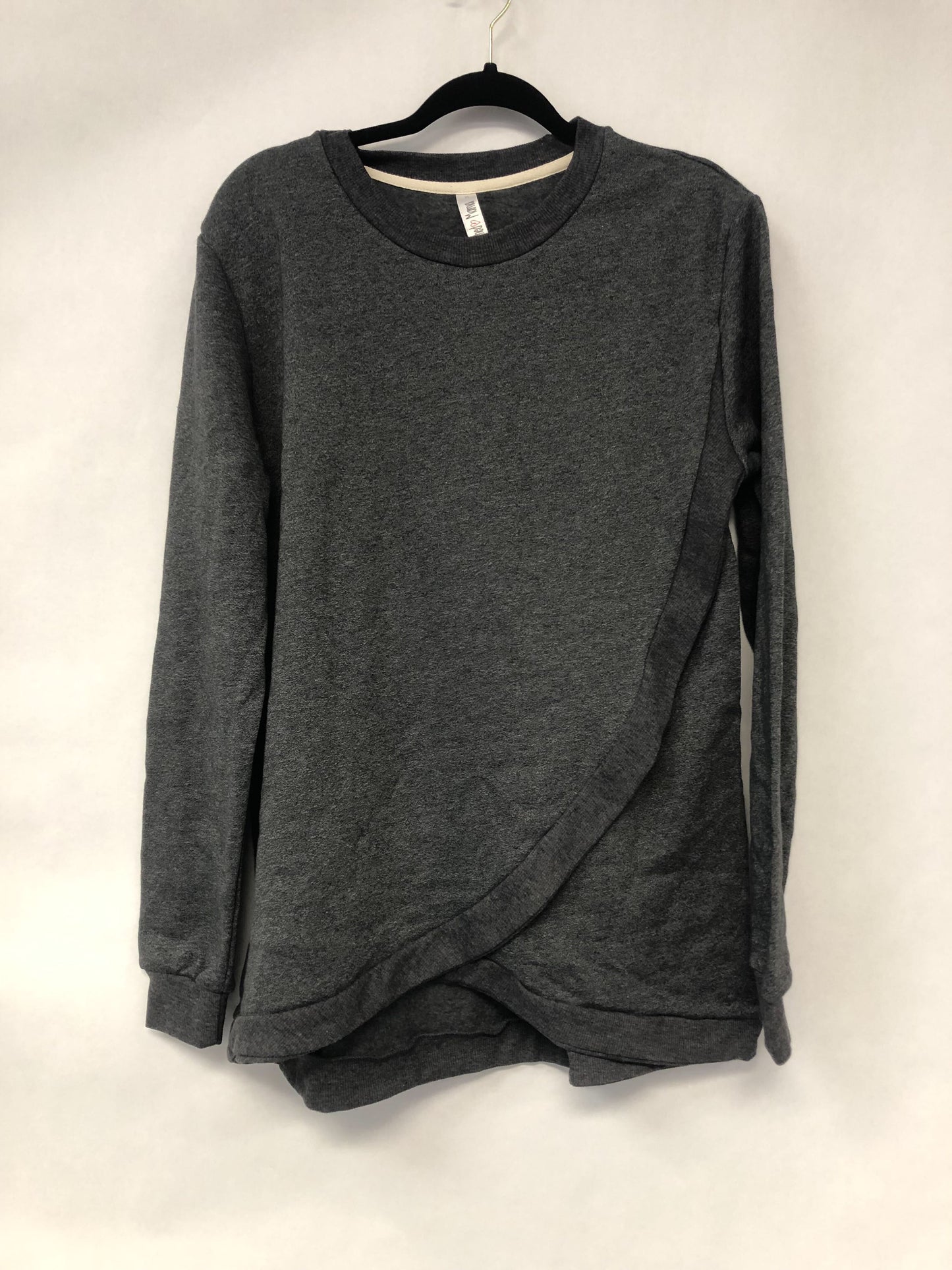 Outlet 6196 - Latched Mama Lightweight Petal Nursing Crewneck - Slate Fleece - Extra Large