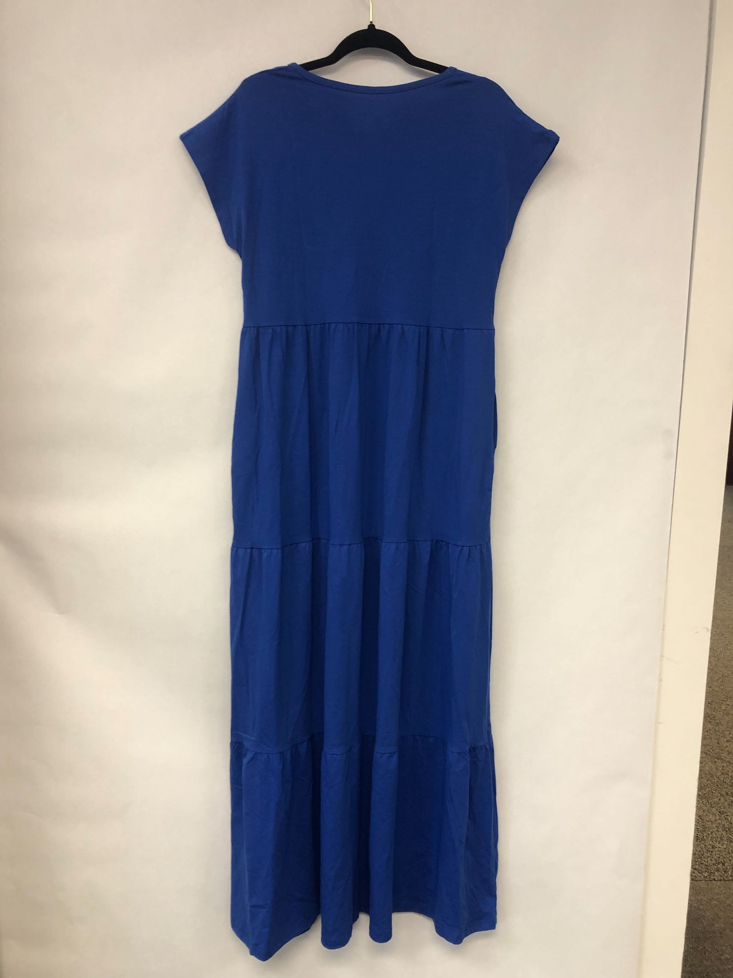 Outlet 6247 - Latched Mama Cotton Tiered T-Shirt Maxi Dress - Cobalt - Medium
