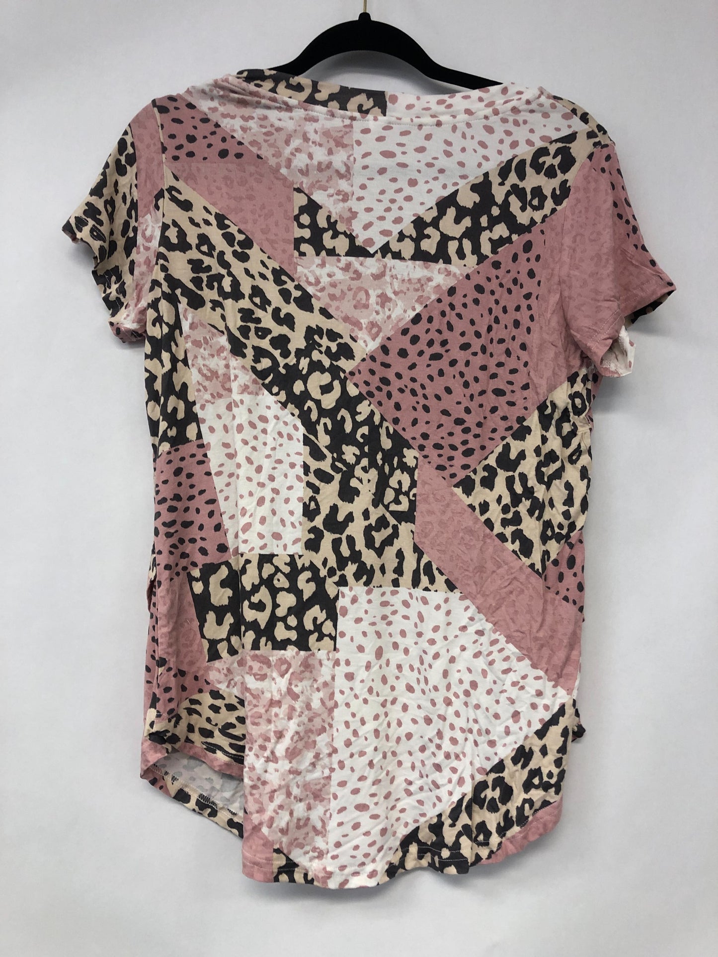 Outlet 6034 - Printed V-Neck Boyfriend Nursing Tee - Patchwork - Small