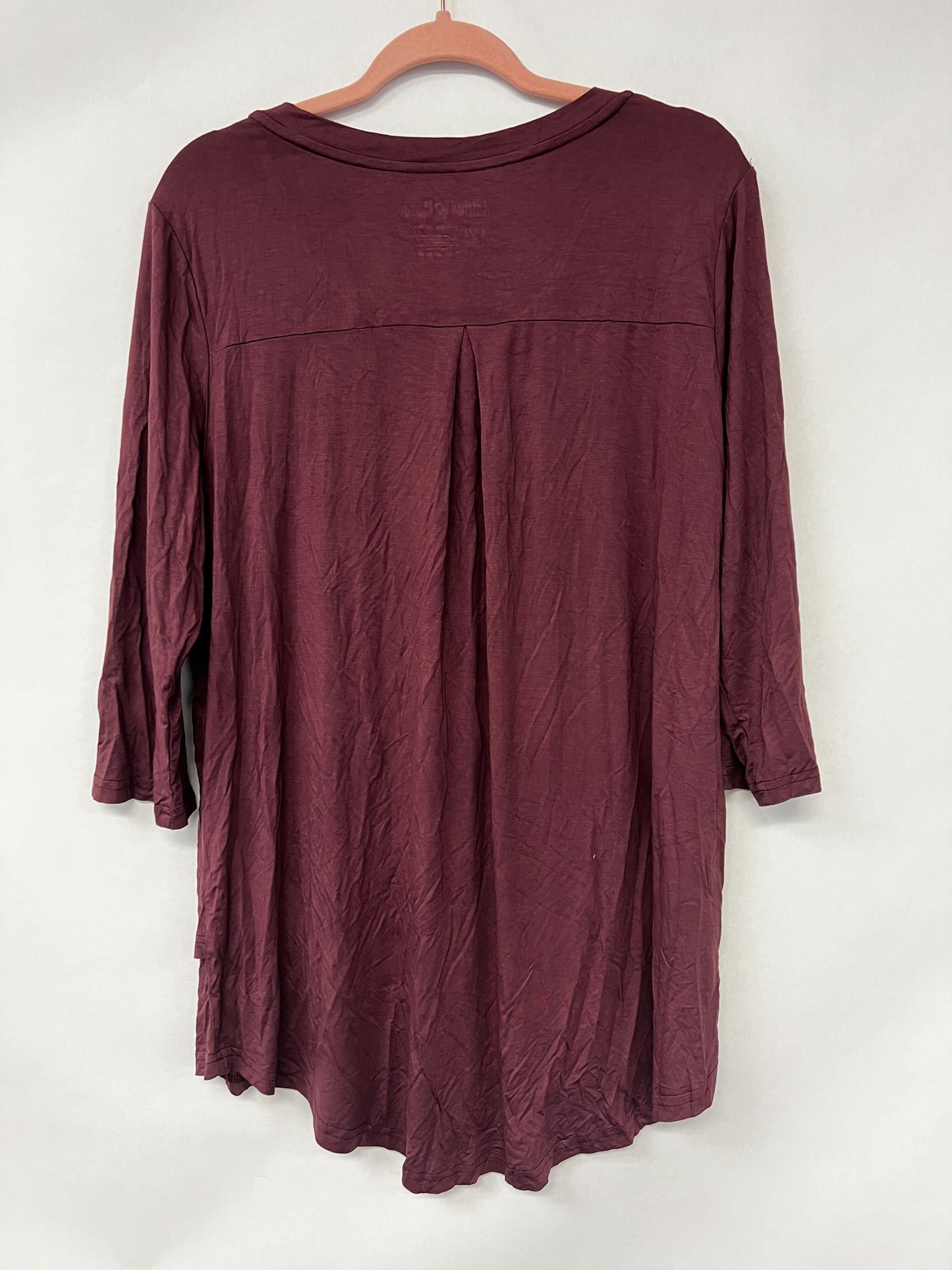 Outlet 6129 - Latched Mama Thankful Nursing Top - Wine - 1X
