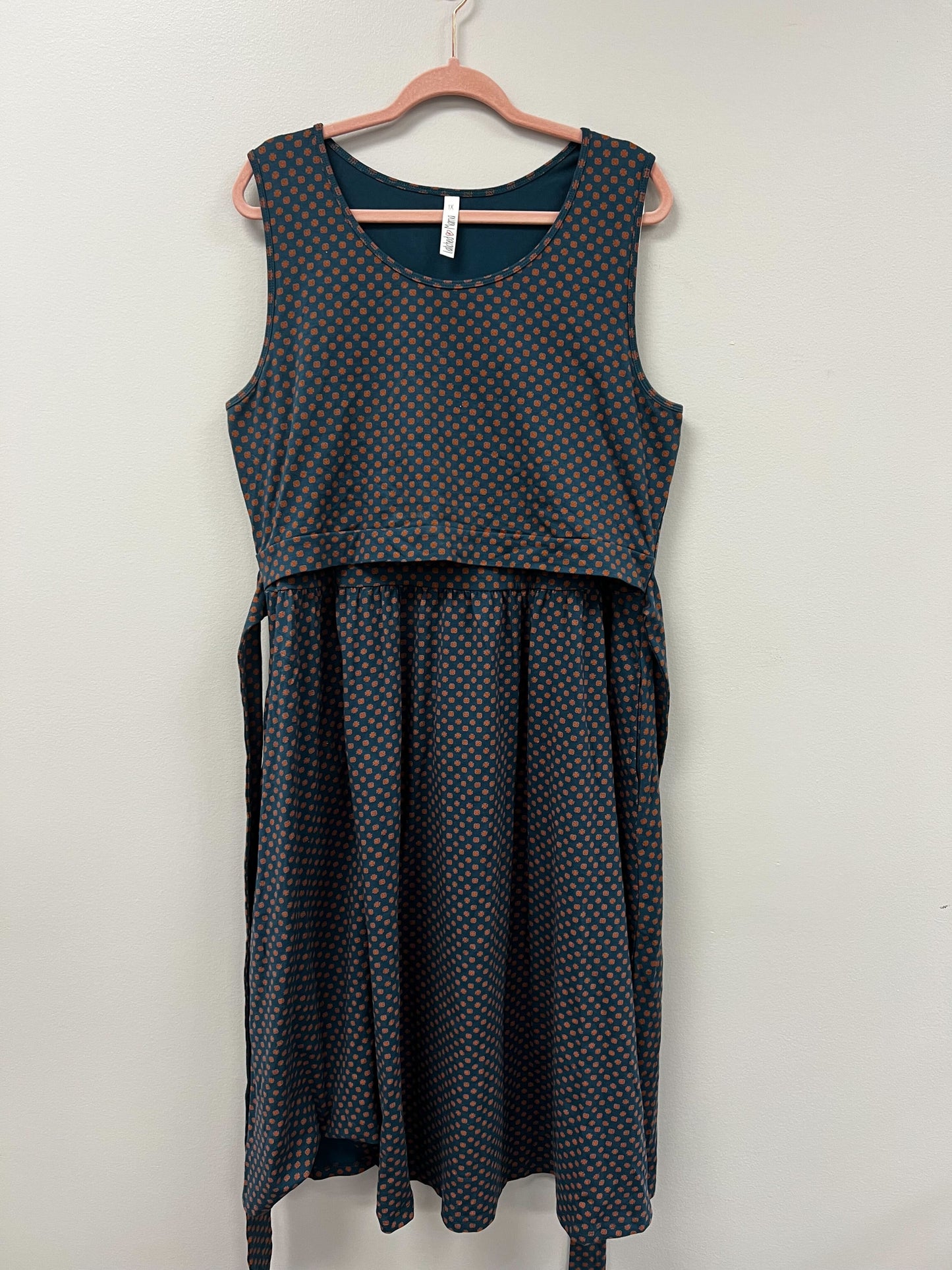 Outlet 5679 - Latched Mama Nursing Sundress - Blue Bauble - 1X