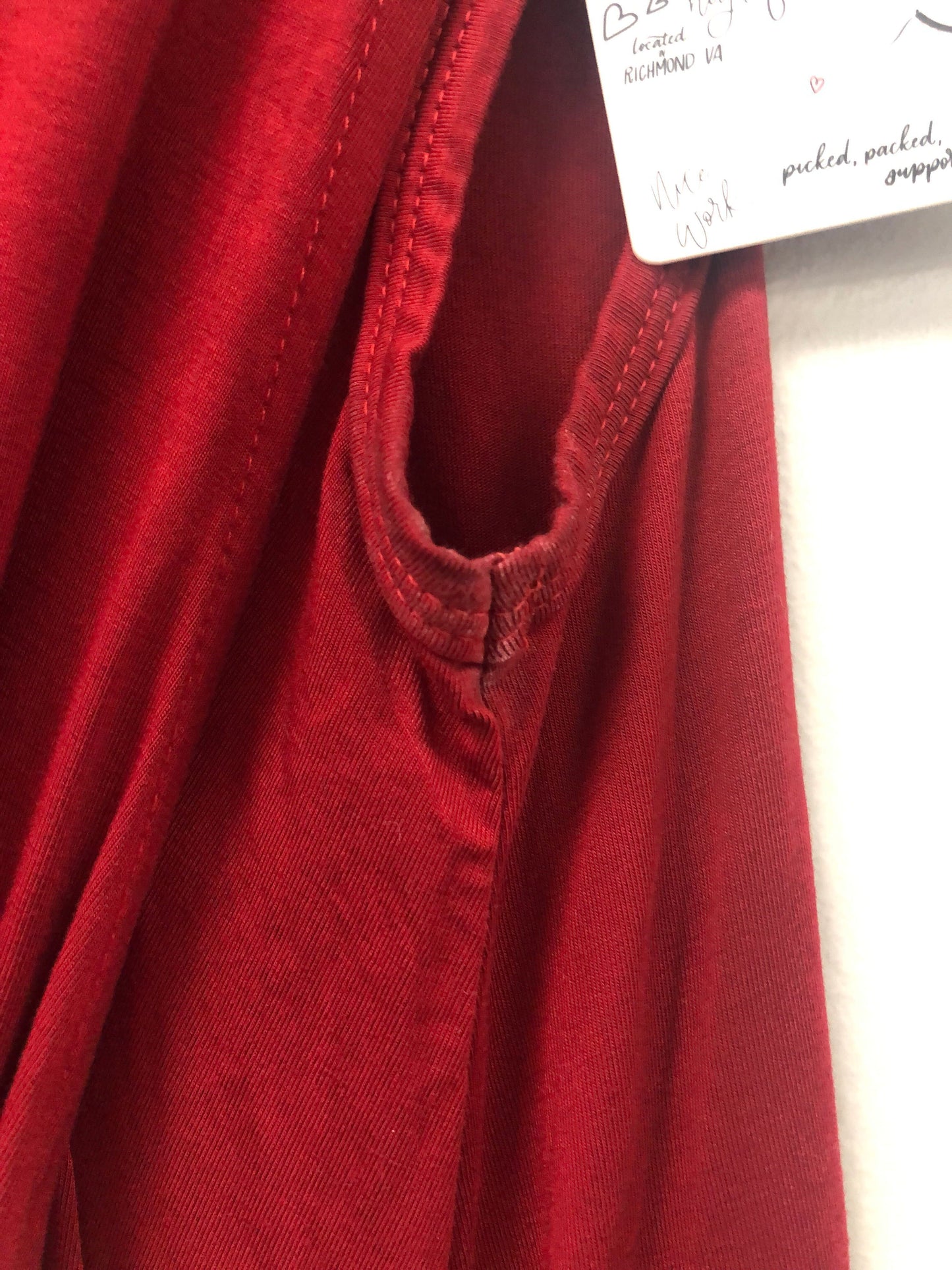 Outlet 5642 - Latched Mama Sleeveless Maxi Nursing Momper - Berry Red - Petite