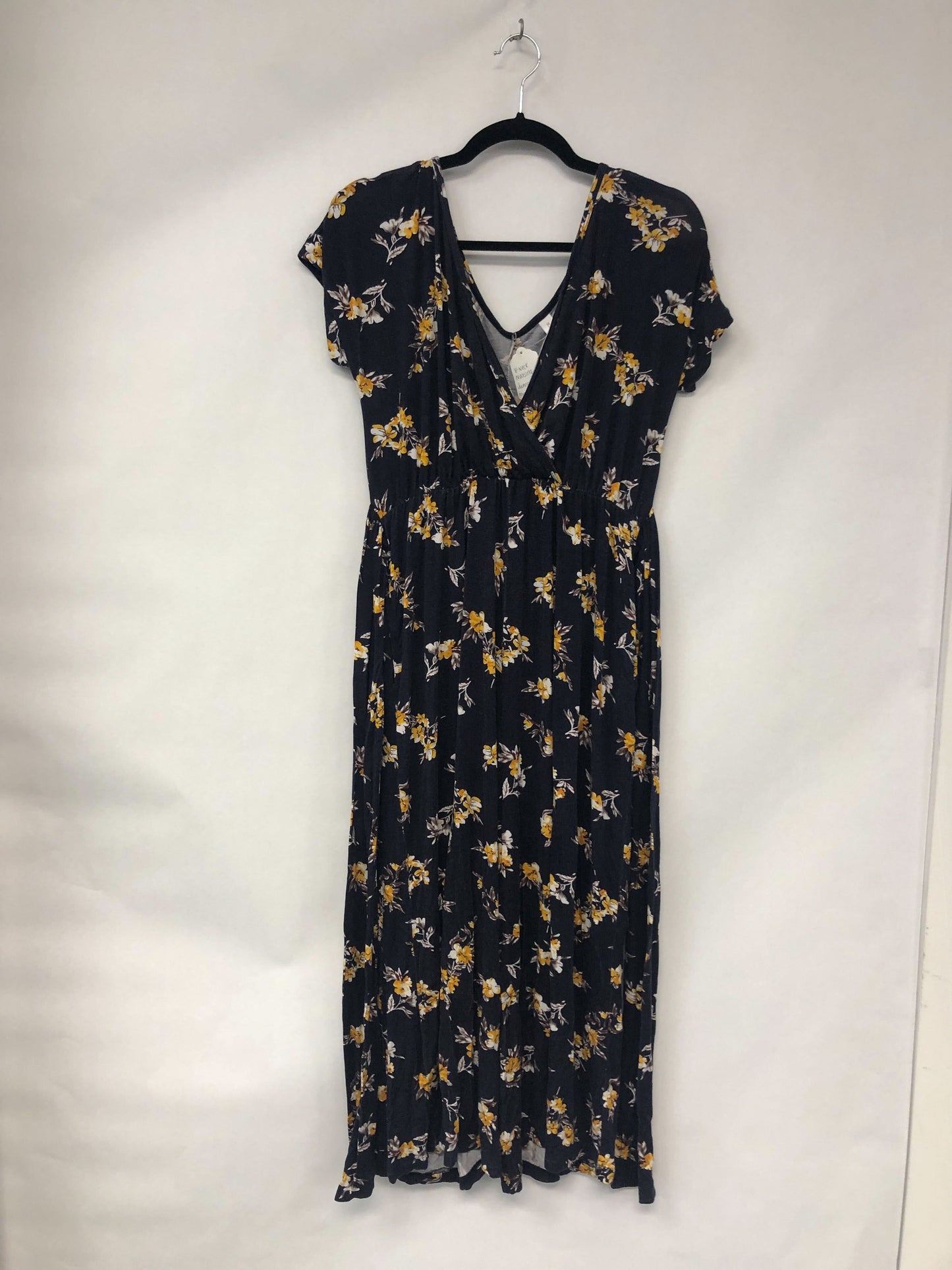 Outlet 6098 - Latched Mama V-Neck Nursing Jumpsuit - Canary Blooms - Medium