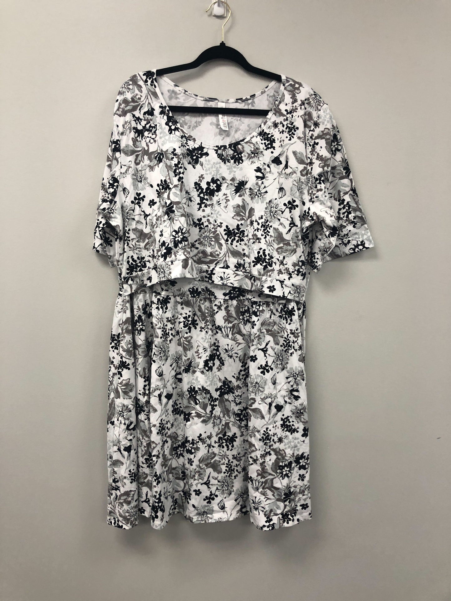 Outlet 5880 - Latched Mama Simple Cotton Nursing Dress - Icicle - 3X