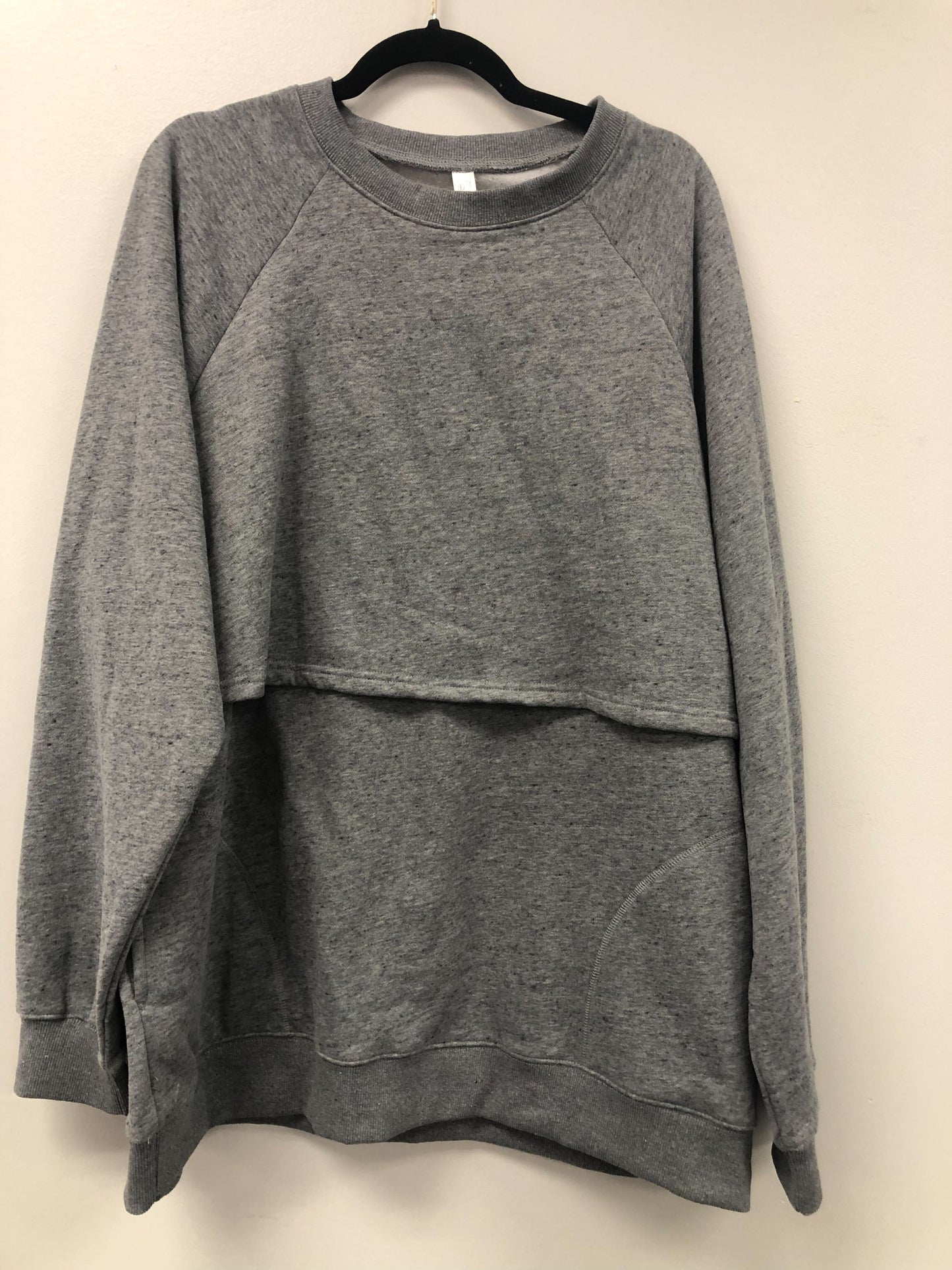 Outlet 5516 - Latched Mama Snuggle-Up Nursing Sweatshirt - Harbor Grey - 2X/3X