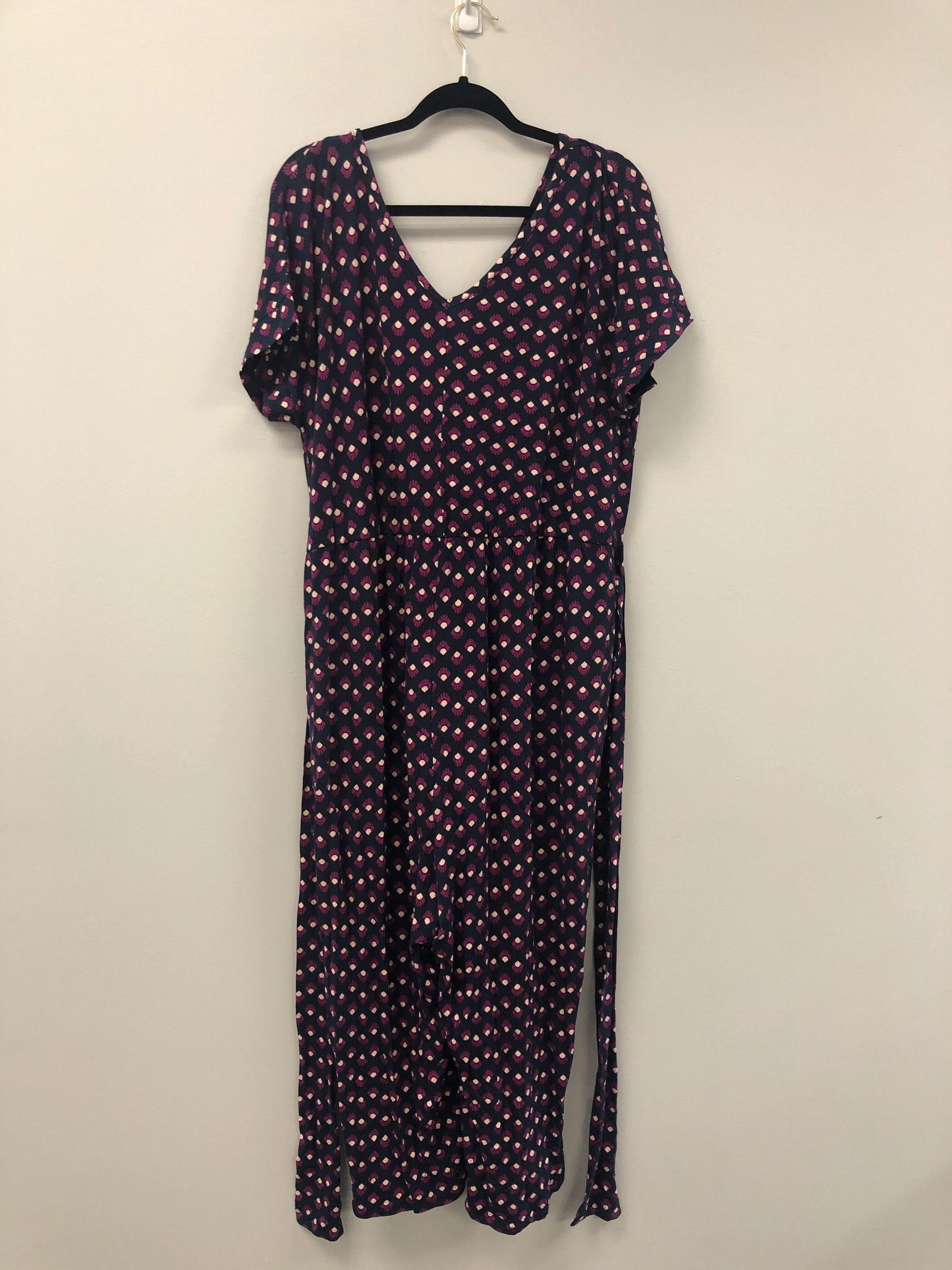 Outlet 5881 - Latched Mama V-Neck Nursing Jumpsuit - Treasure Cove - 2X
