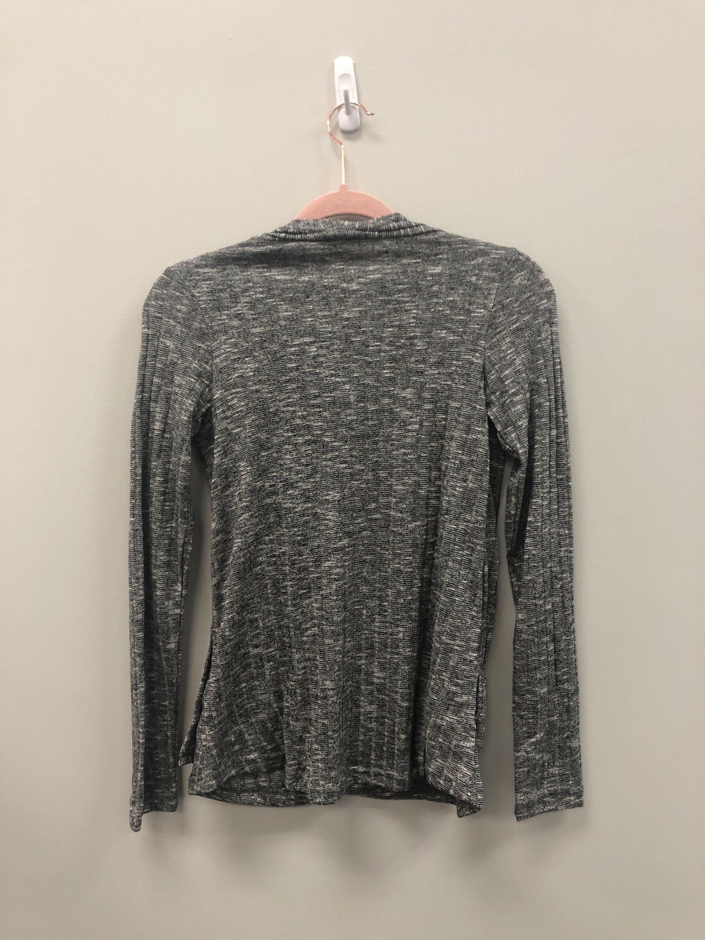 Outlet 5961 - Latched Mama Convertible Nursing Cardigan - Ribbed Charcoal - Extra Extra Small