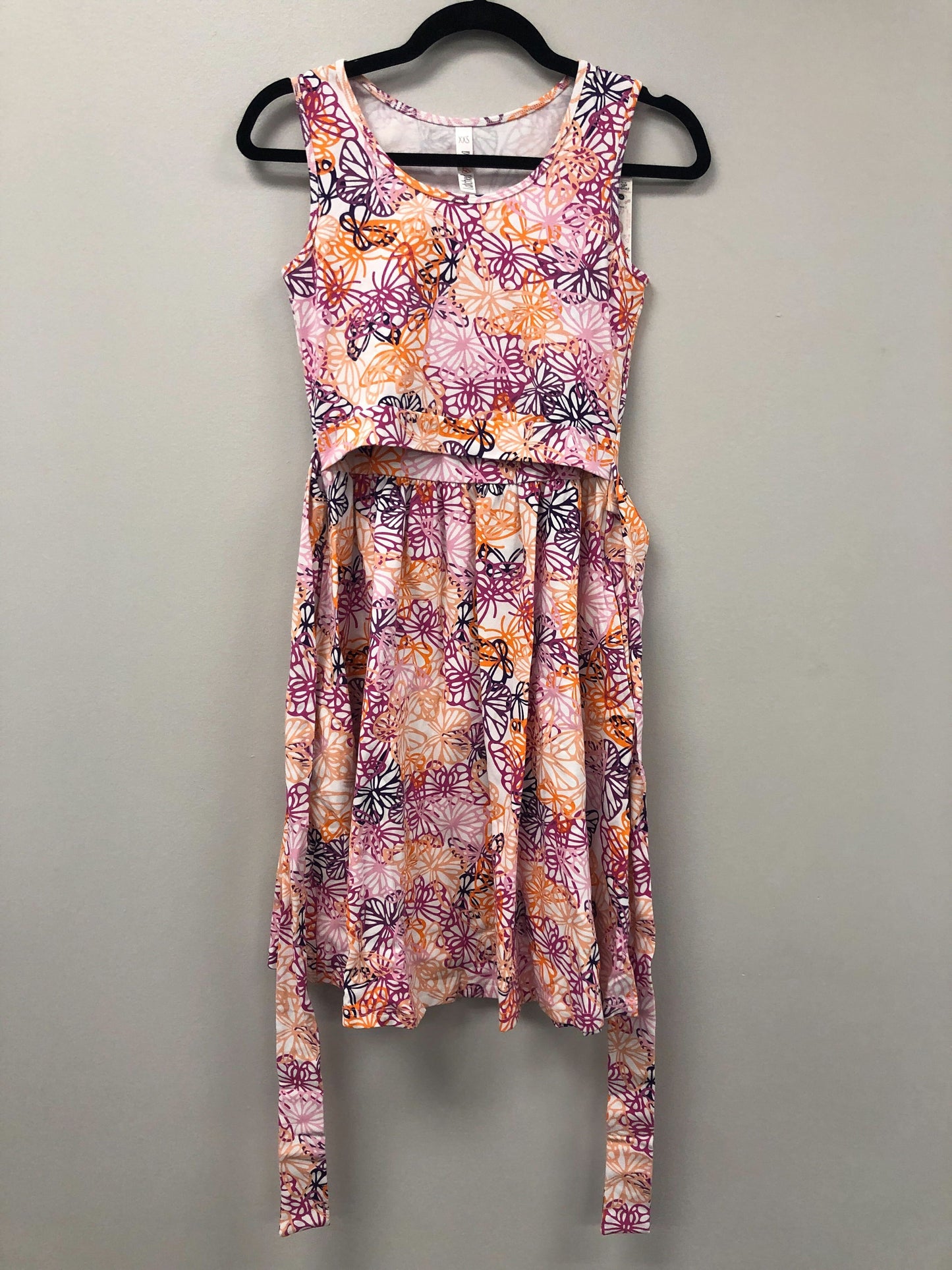 Outlet 5844 - Latched Mama Sunkissed Nursing Sundress - Butterfly Garden - Extra Extra Small