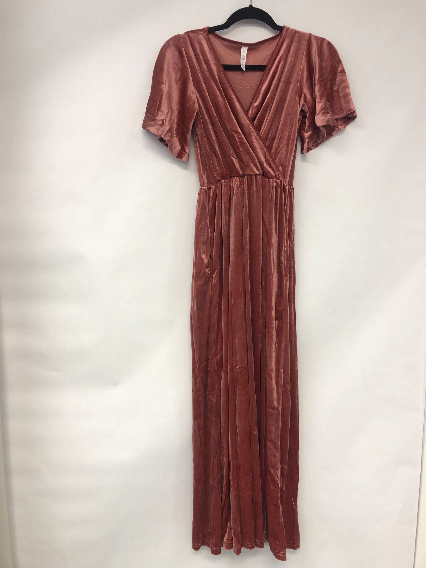 Outlet 6022 - Latched Mama Velour Nursing Maxi - Dusty Rose - Extra Small