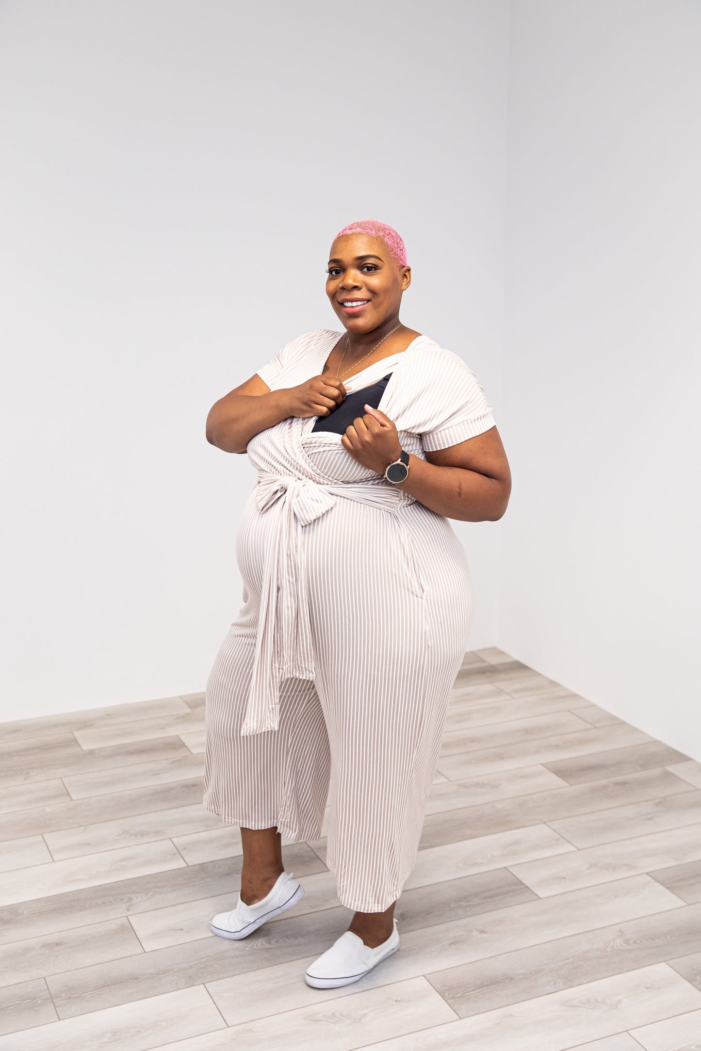 Latched Mama V-Neck Nursing Jumpsuit