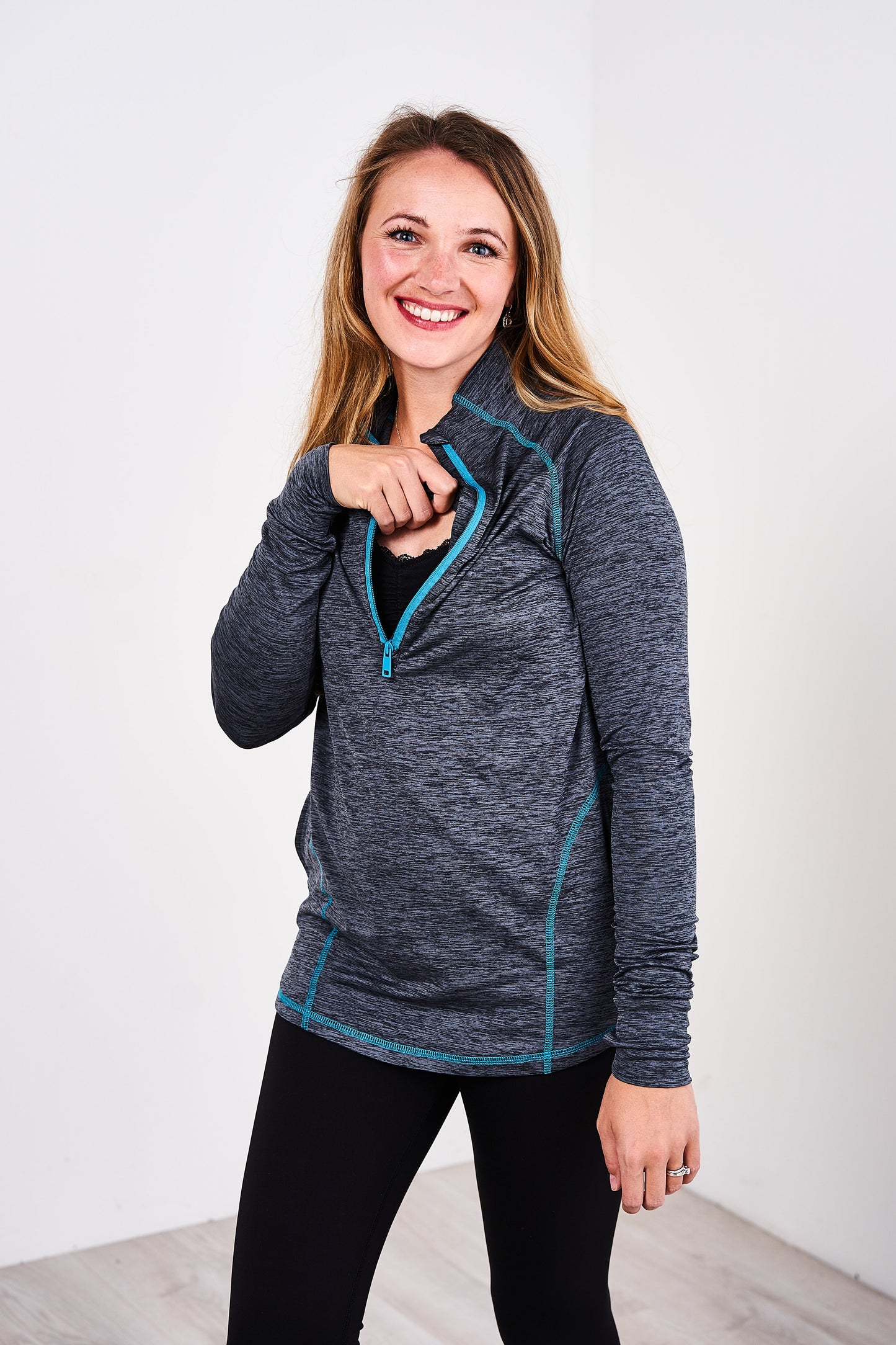 Latched Mama 1/4 Zip Performance Nursing Pullover - Final Sale