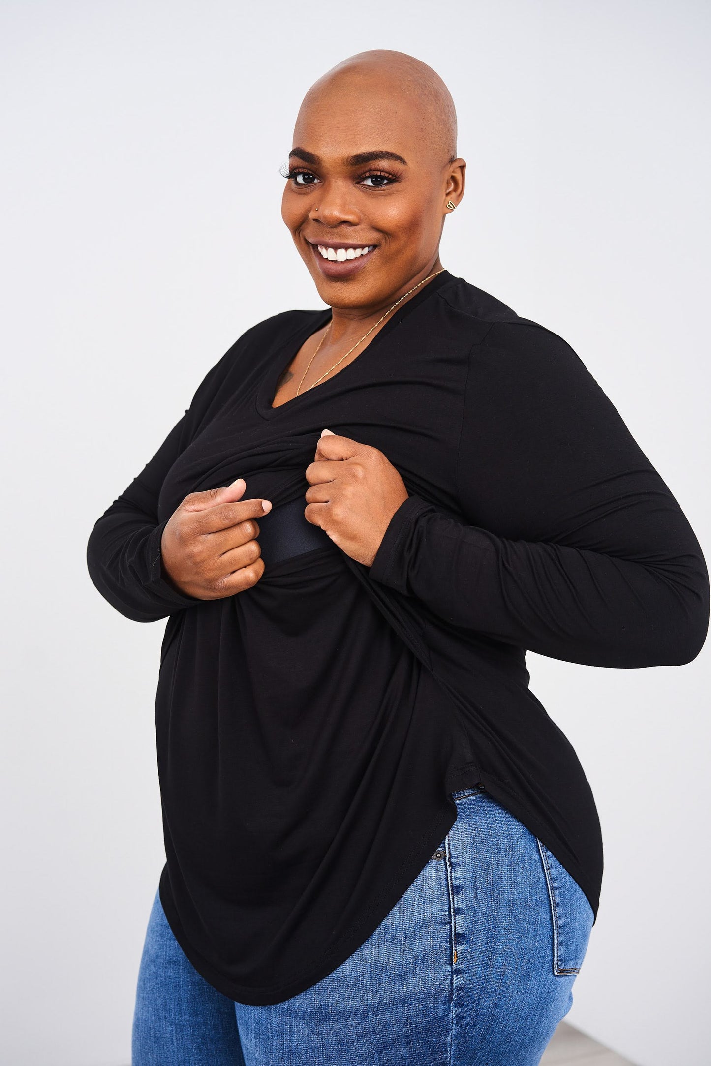 Latched Mama Long Sleeve V-Neck Tee