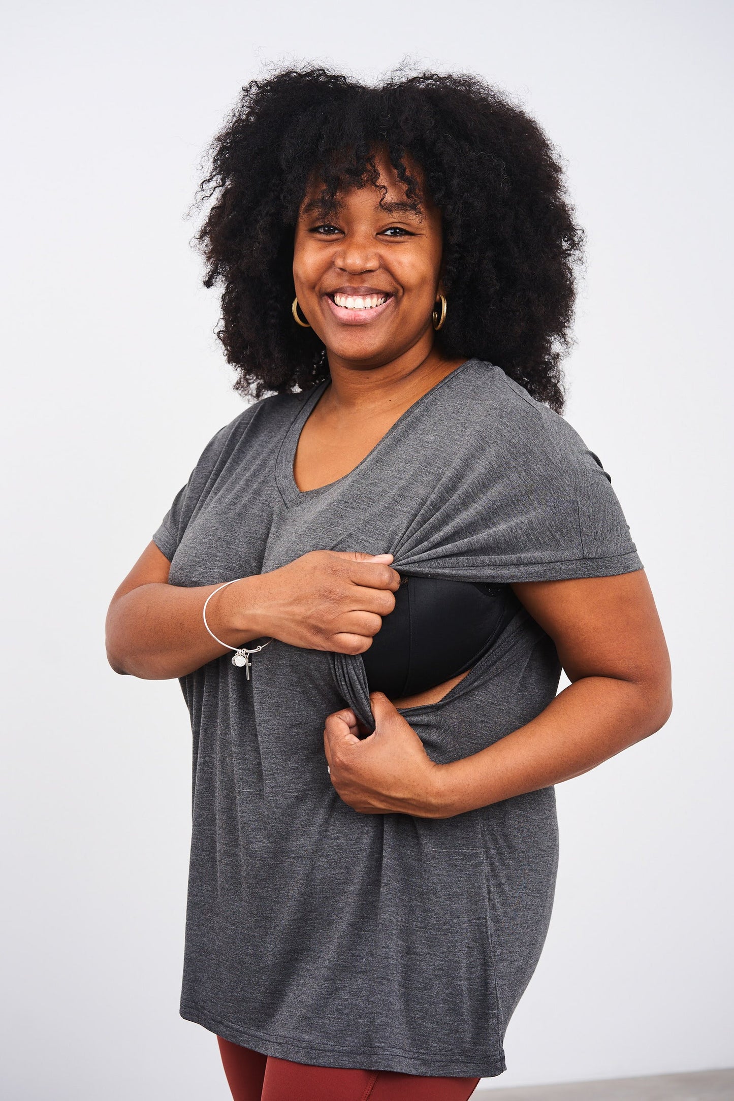 Latched Mama V-Neck Daily Nursing Tee