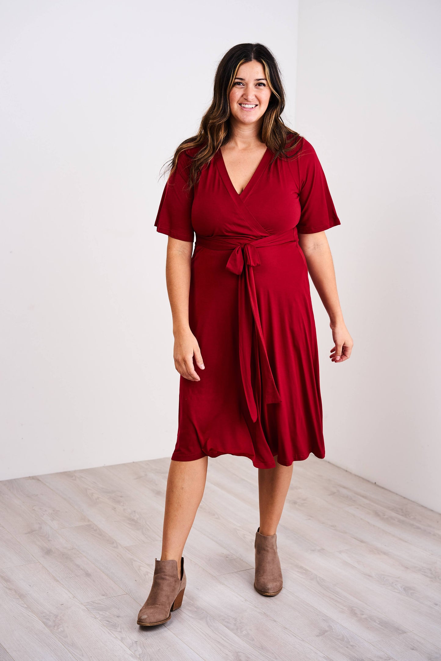 Latched Mama Nursing Midi Wrap Dress - Last Chance