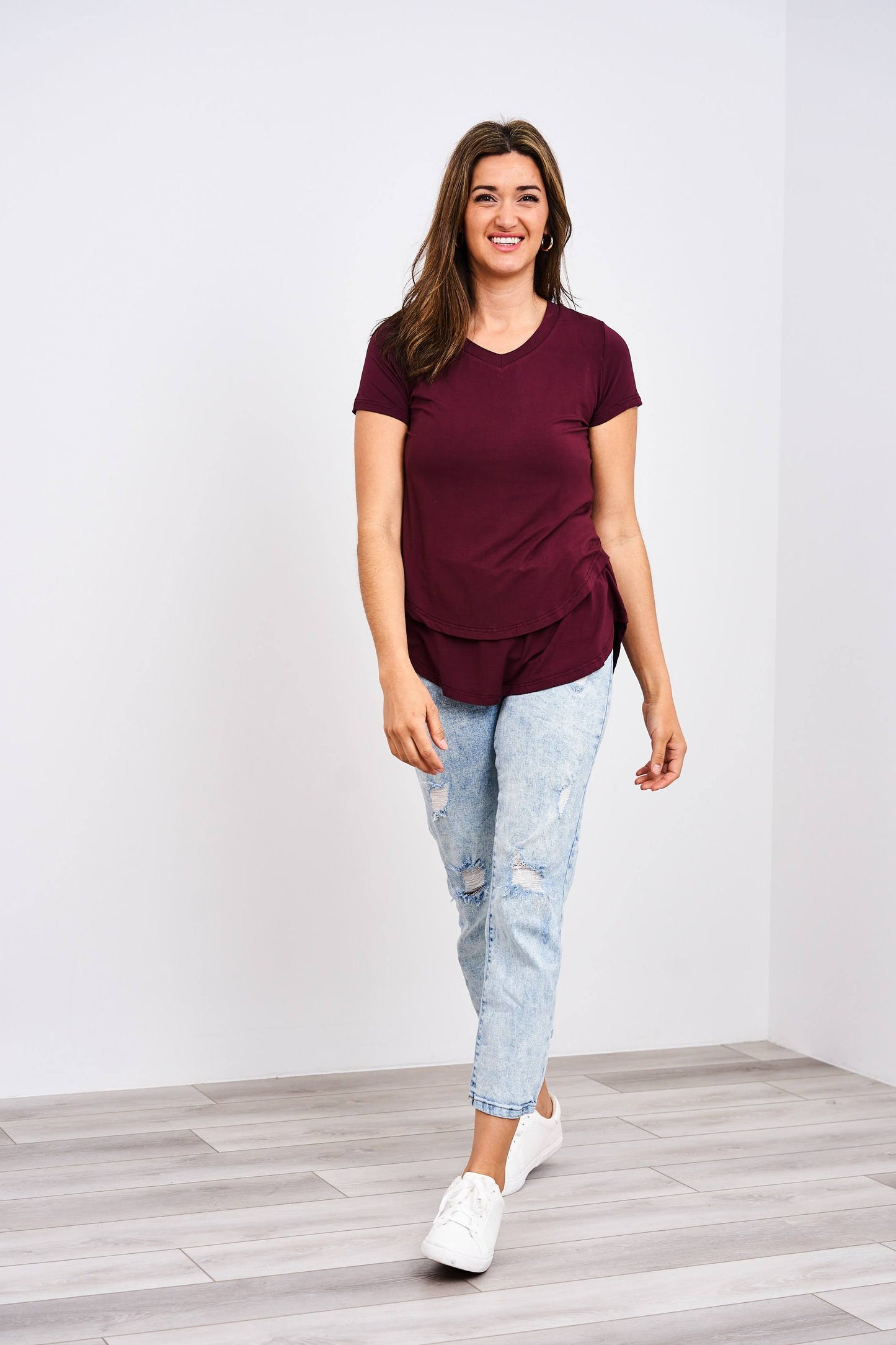 V-Neck Boyfriend Nursing Tee
