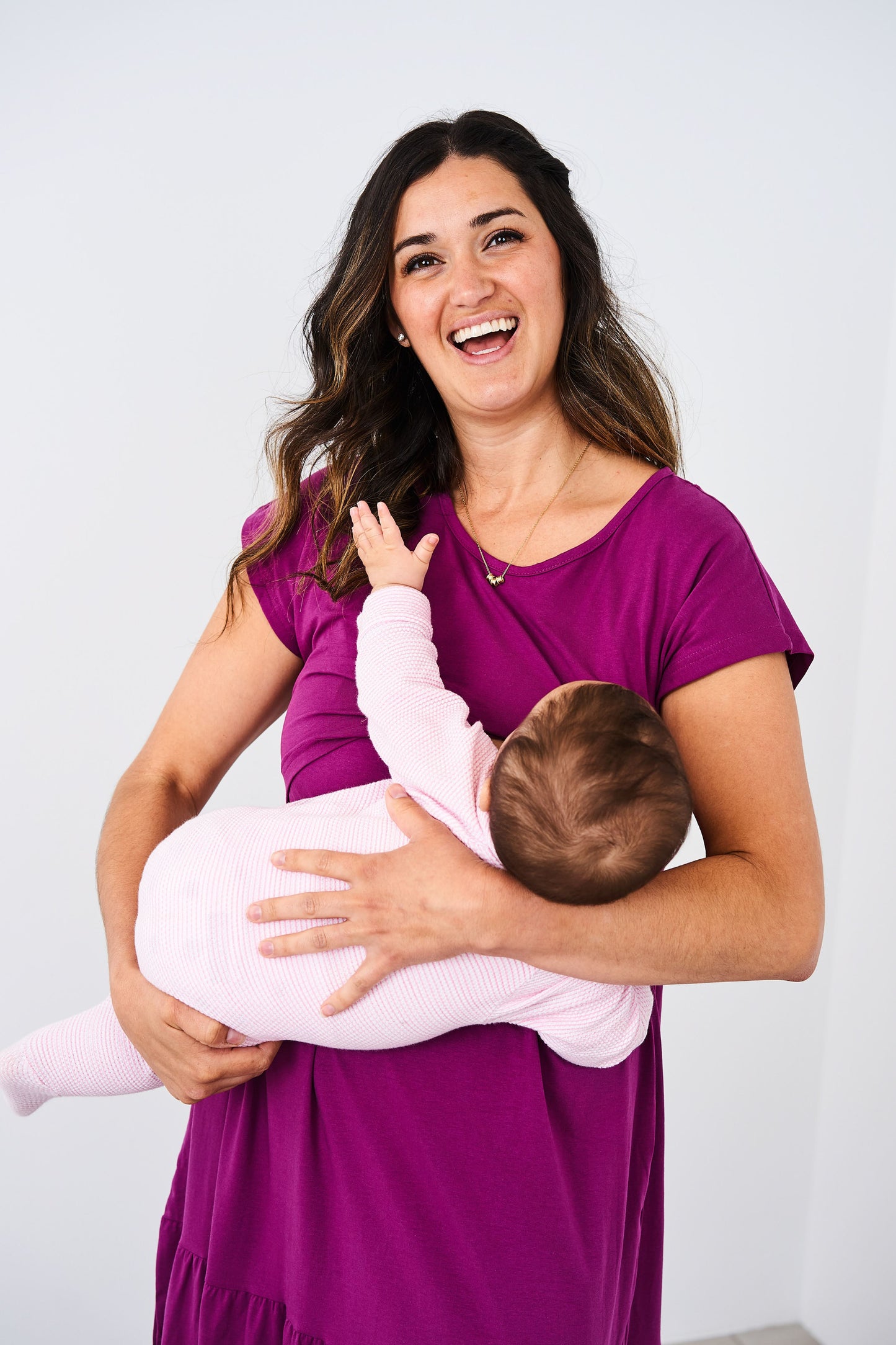 Latched Mama Cotton Tiered T-Shirt Maxi Dress - Last Chance