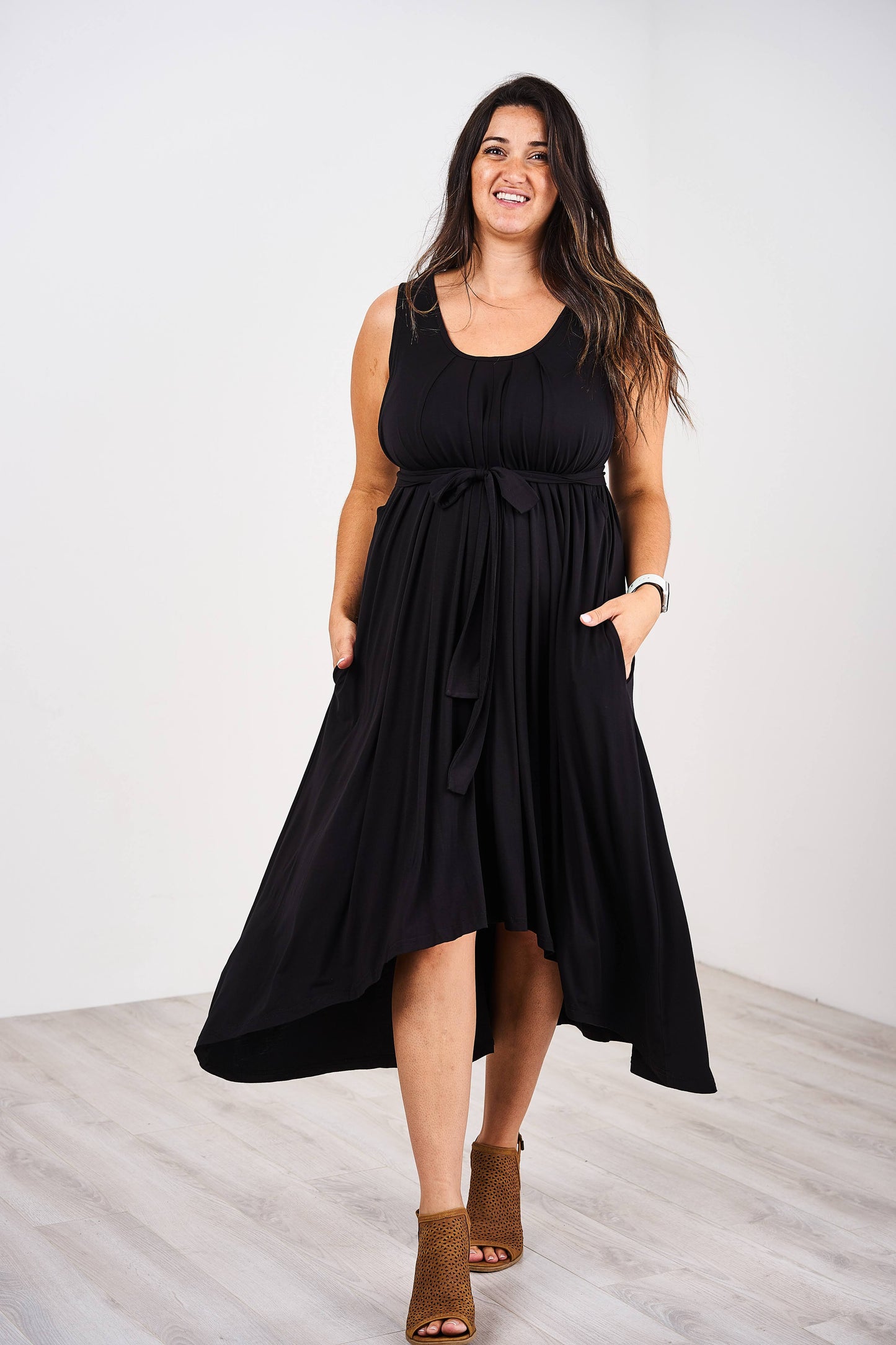 Latched Mama Pleated Nursing Dress - Last Chance