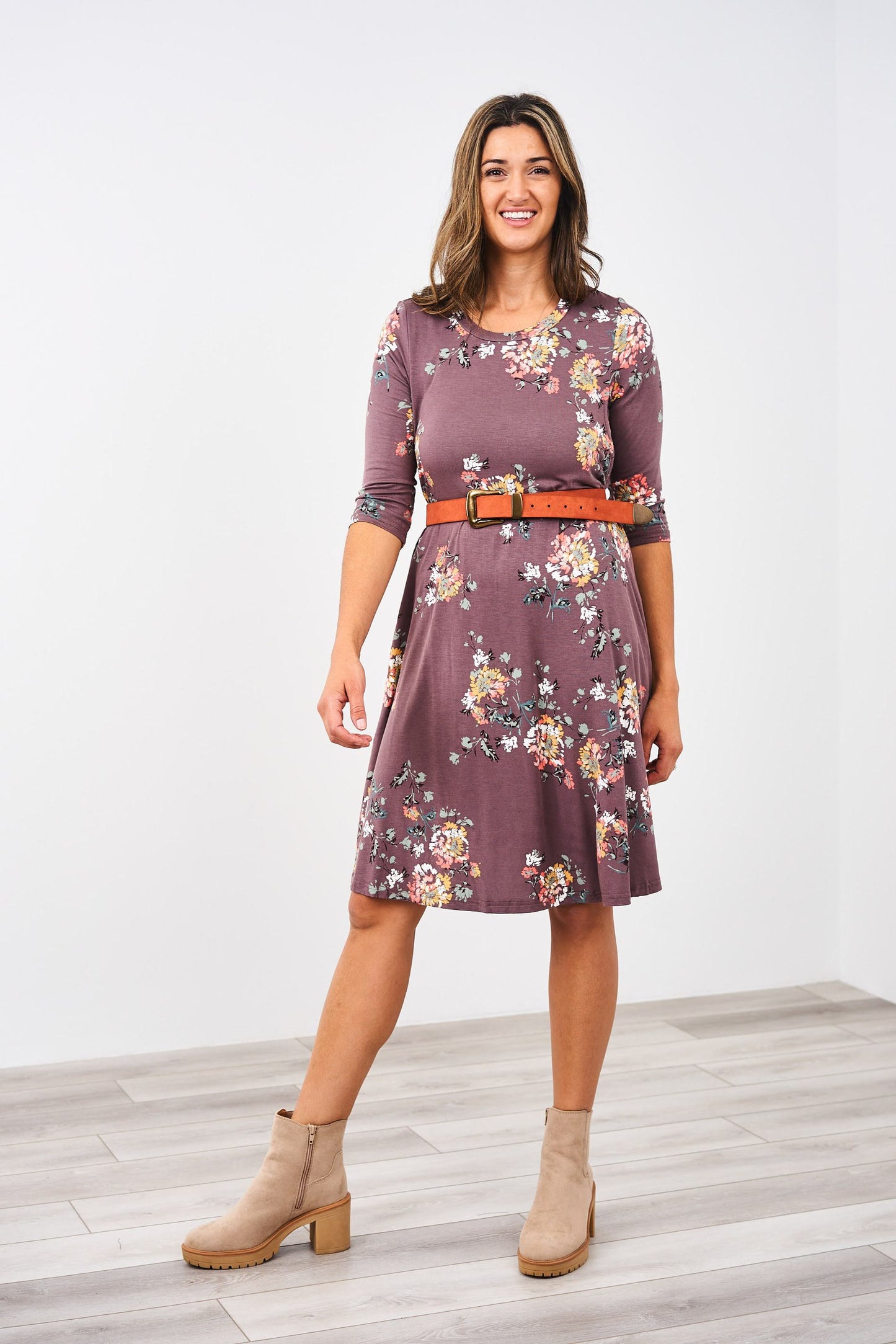 Latched Mama 3/4 Sleeve Swing Nursing Dress