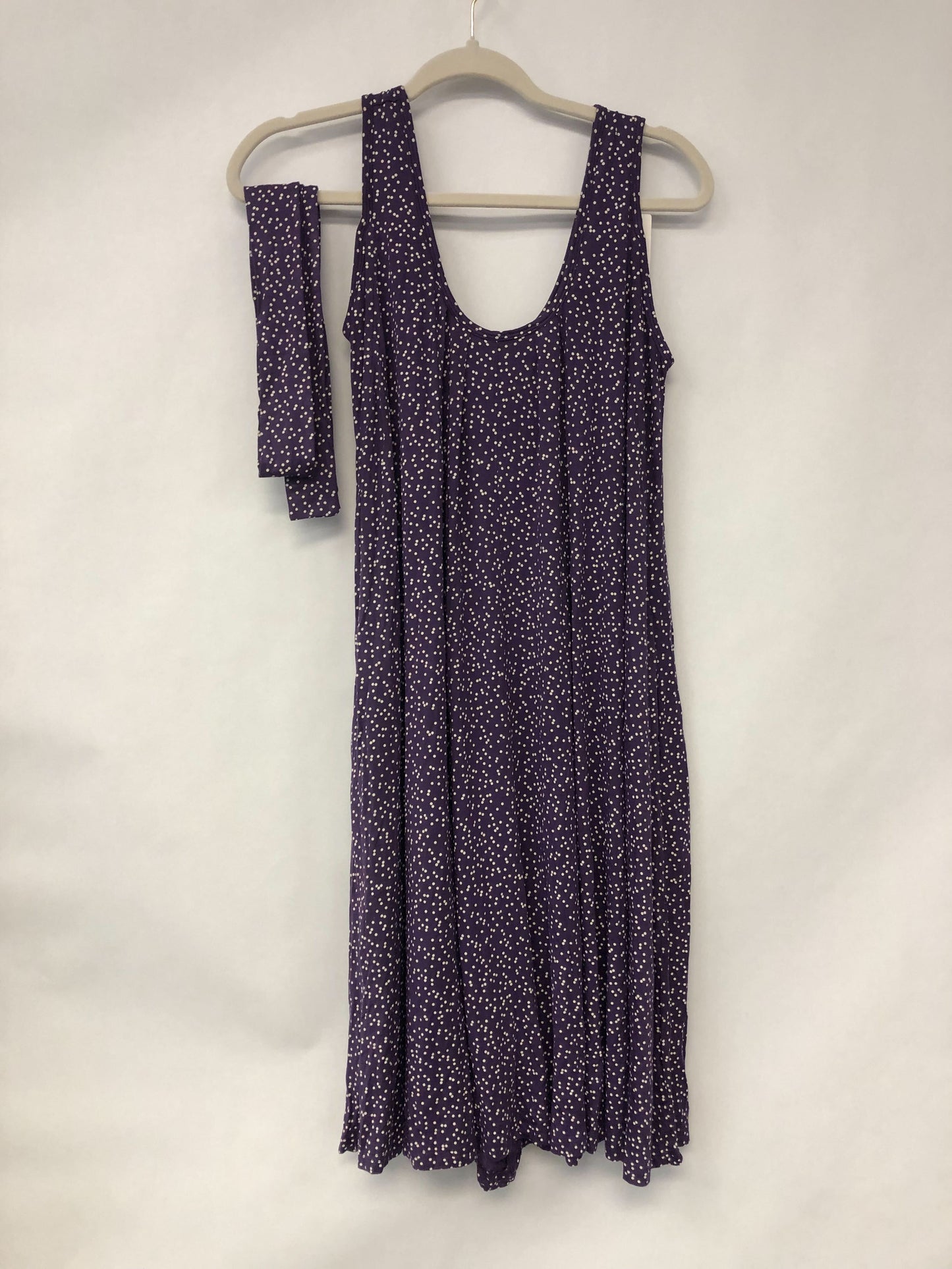 Outlet 6147 - Latched Mama Printed Nursing Romper - Purple Dots - Petite