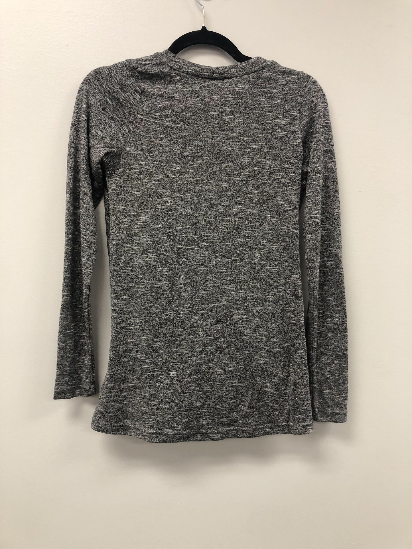 Outlet 5532 - Latched Mama Tie-Front Nursing Sweater - Dark Heathered Charcoal - Extra Small