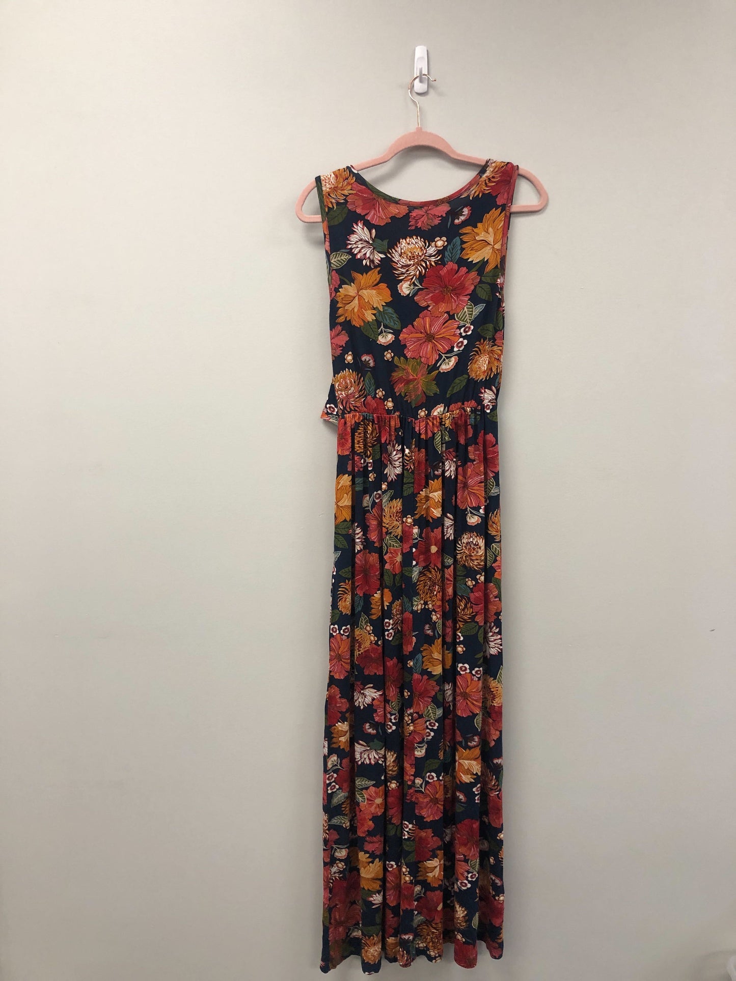 Outlet 5811 - Latched Mama Front Knot Nursing Maxi Dress - Radio Retro - Medium