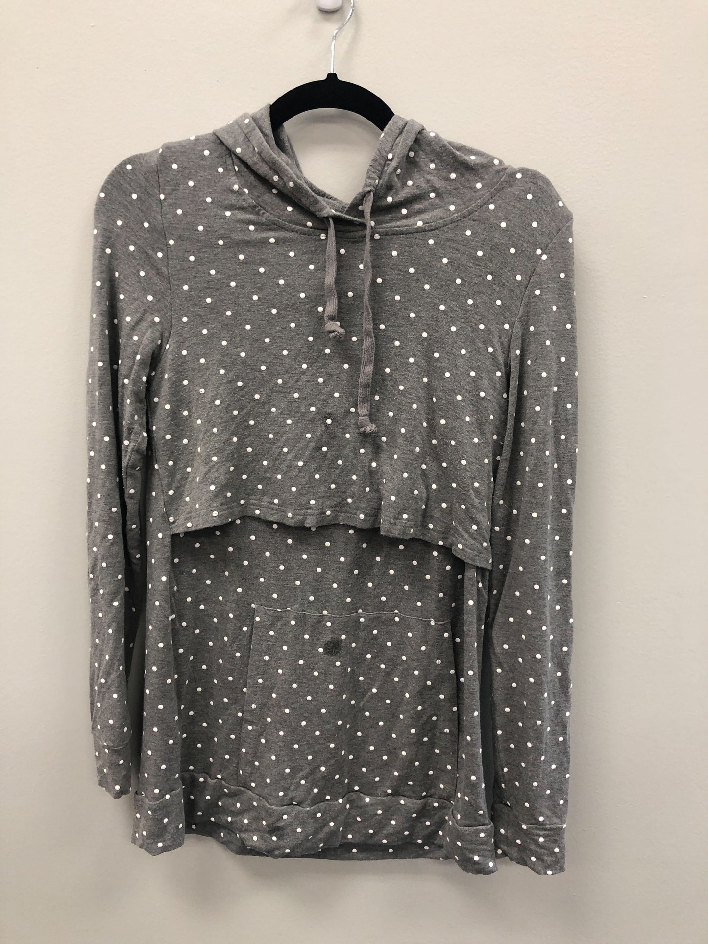 Outlet 5820 - Latched Mama Cloud Nursing Hoodie - Grey Dots - Small