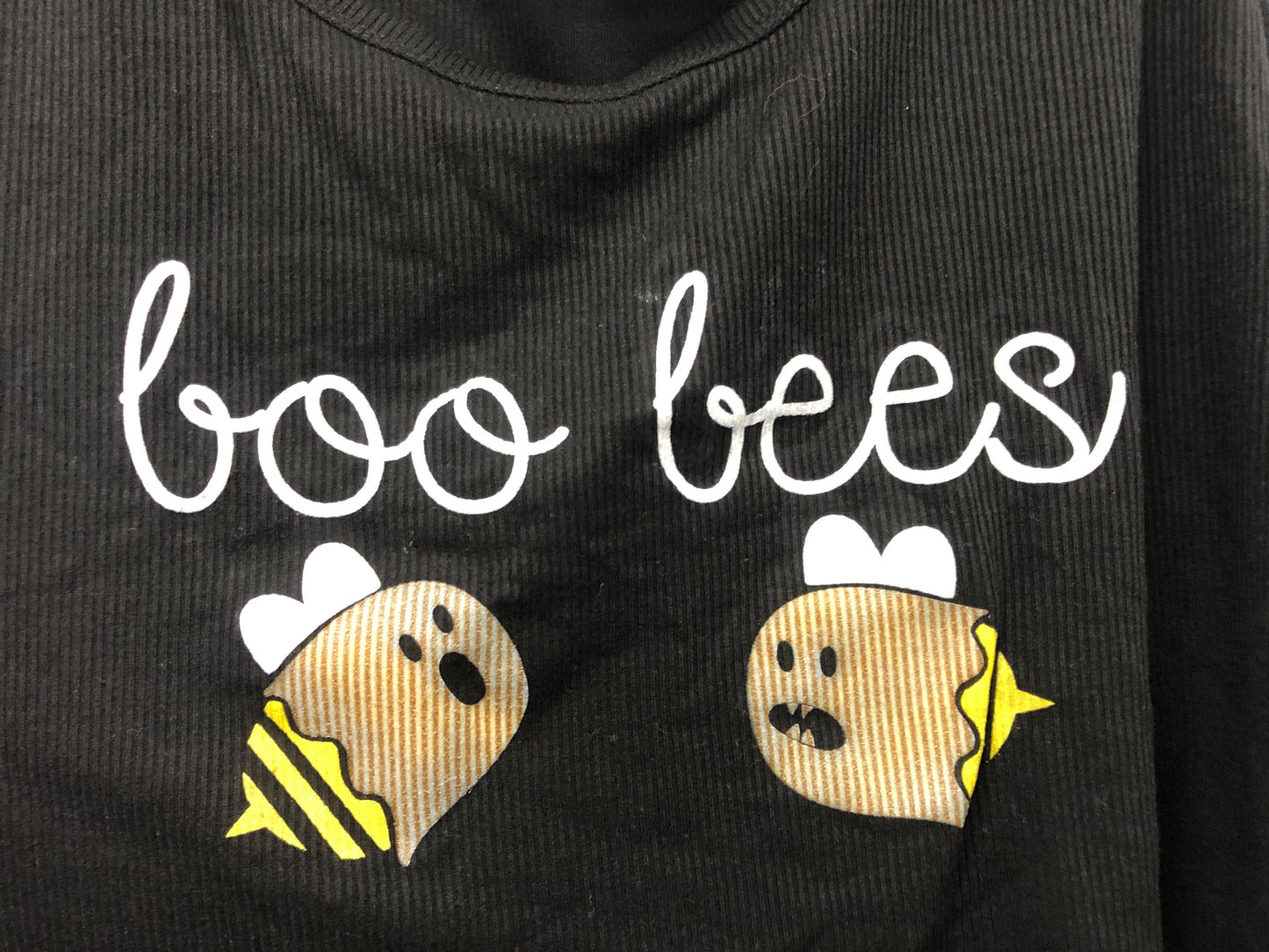 Outlet 5538 - Latched Mama Ribbed Nursing Tank - Black "Boo Bee" - 4X