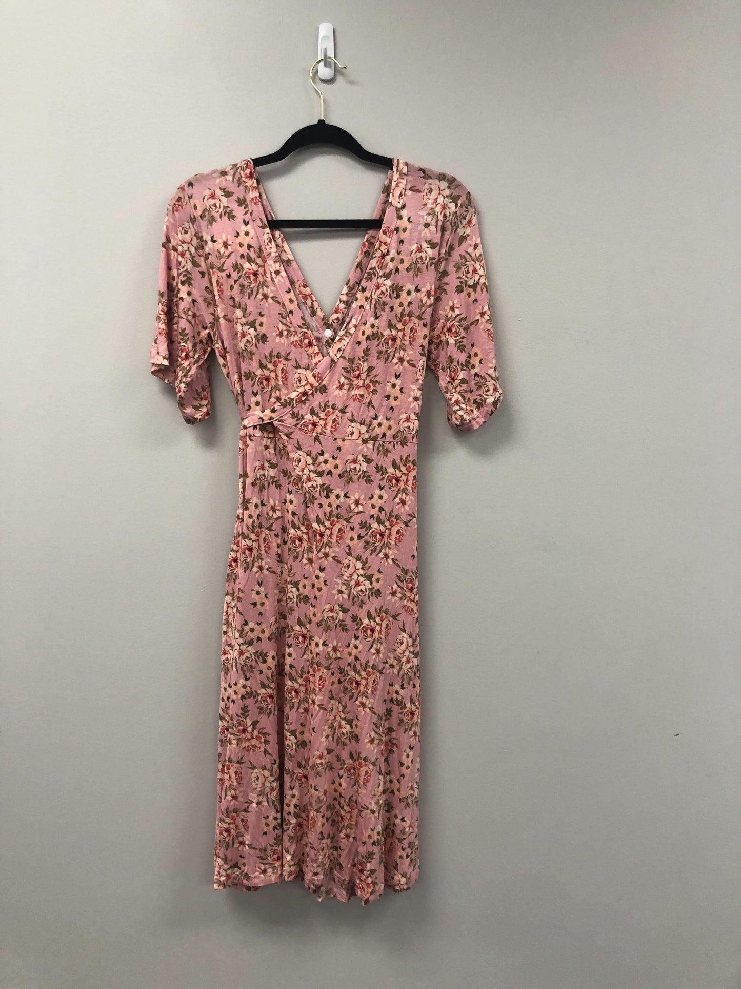 Outlet 5552 - Latched Mama Labor & Postpartum Wrap Dress - Mossy Meadow - Medium
