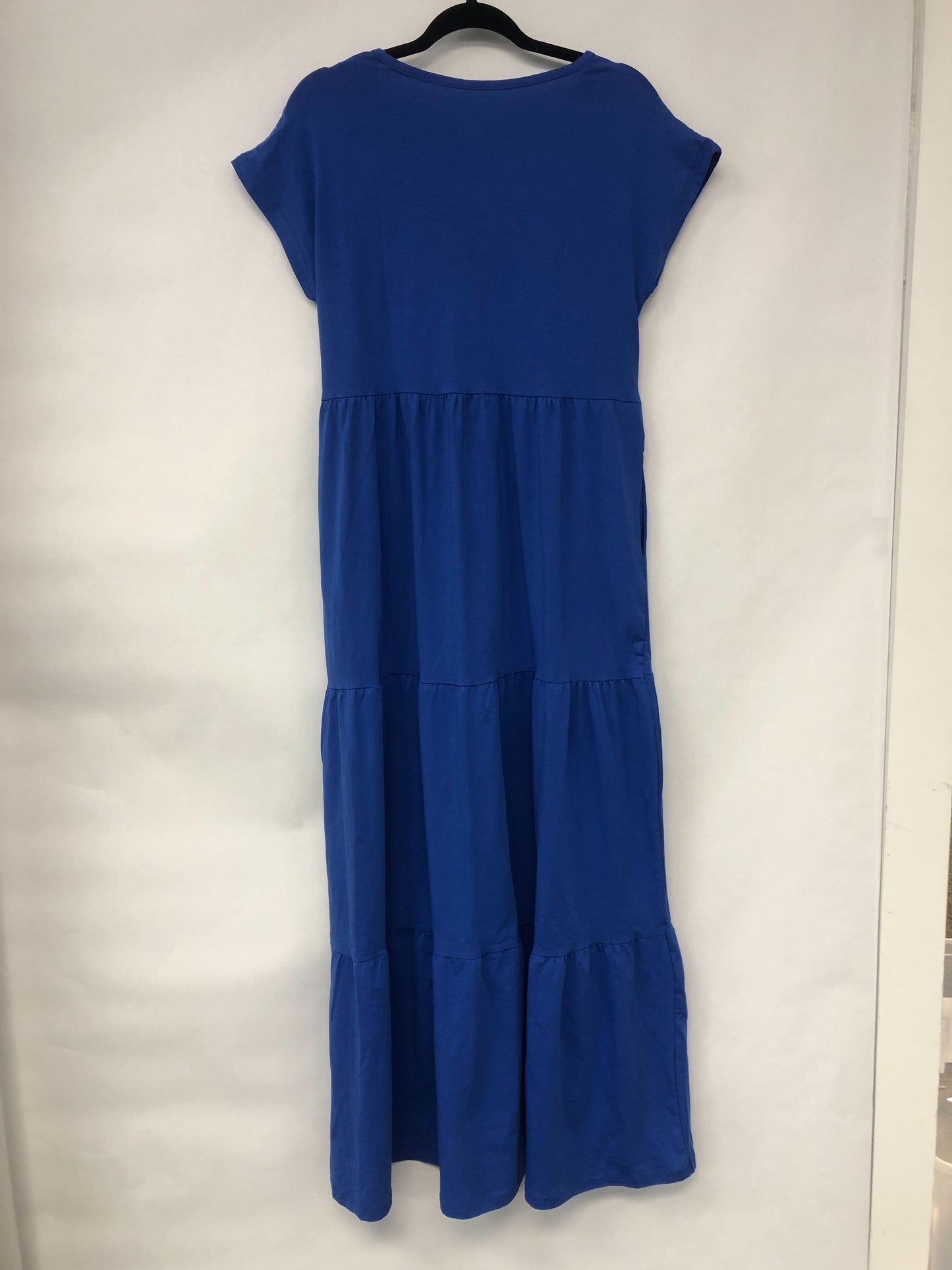 Outlet 6171 - Latched Mama Cotton Tiered T-Shirt Maxi Dress - Cobalt - Medium