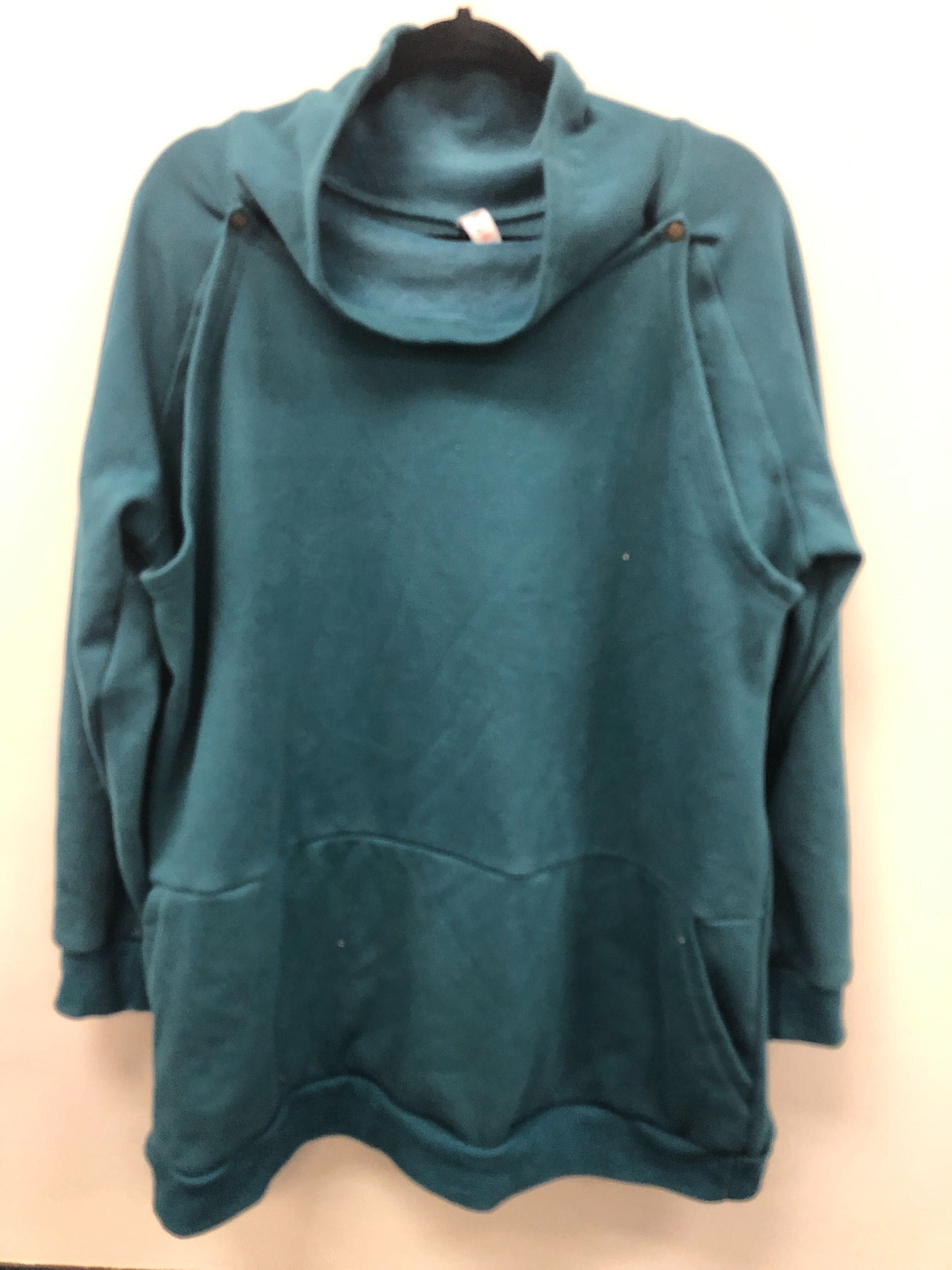 Outlet 5736 - Latched Mama Harbor Snap Nursing Pullover - Peacock - 3X