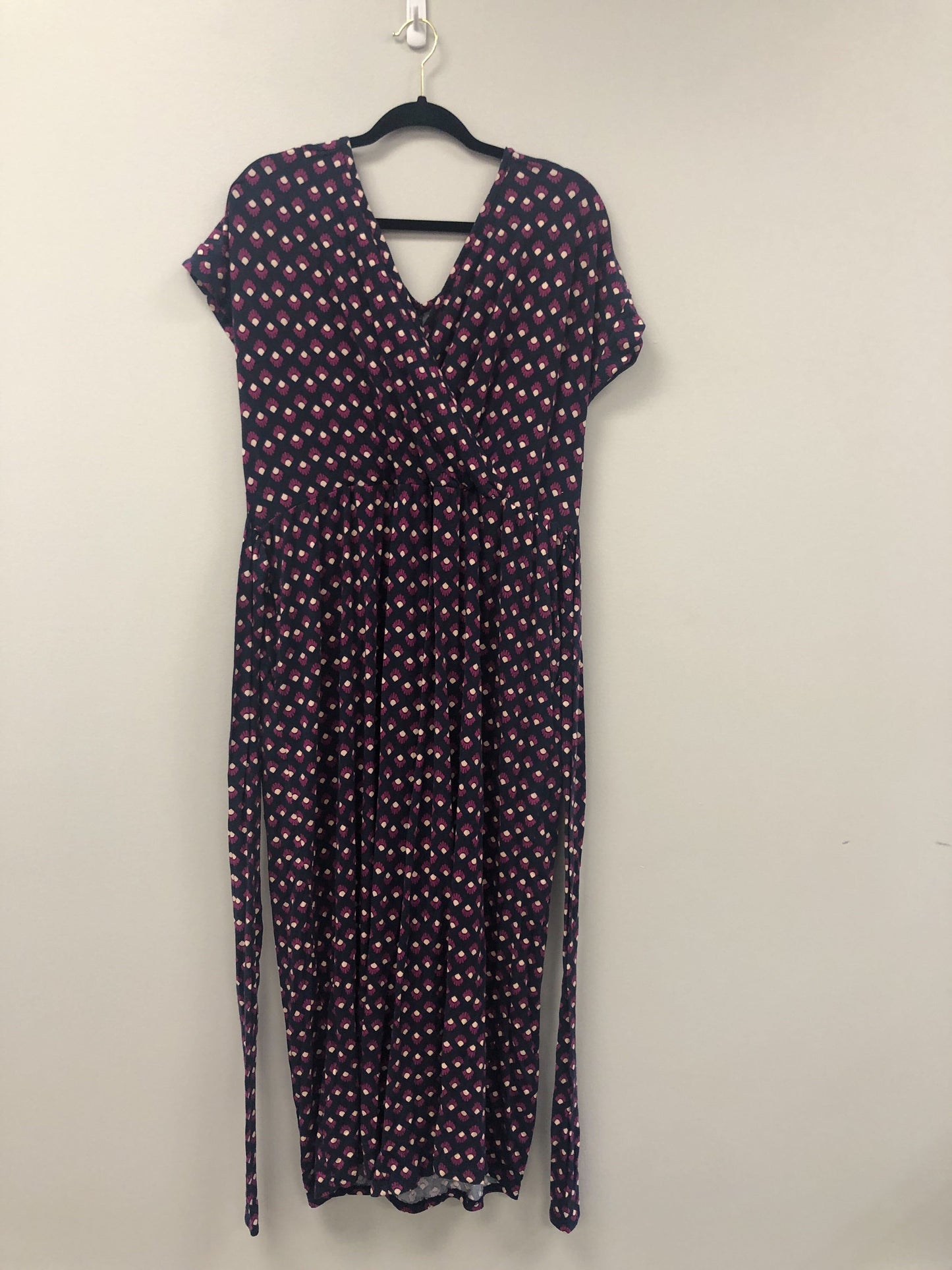 Outlet 5634 - Latched Mama V-Neck Nursing Jumpsuit - Treasure Cove - 1X