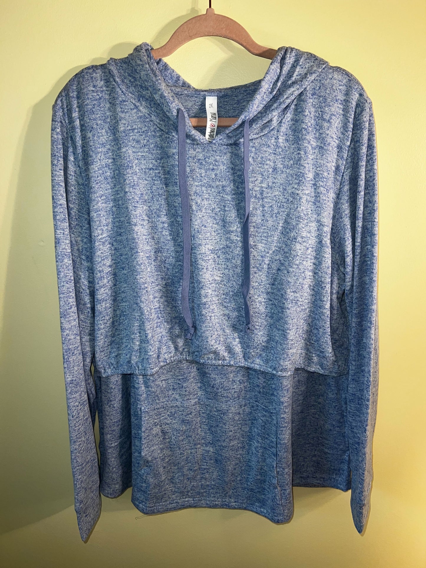 Outlet 5766 - Latched Mama Everyday Nursing Hoodie - Glacier - 2X