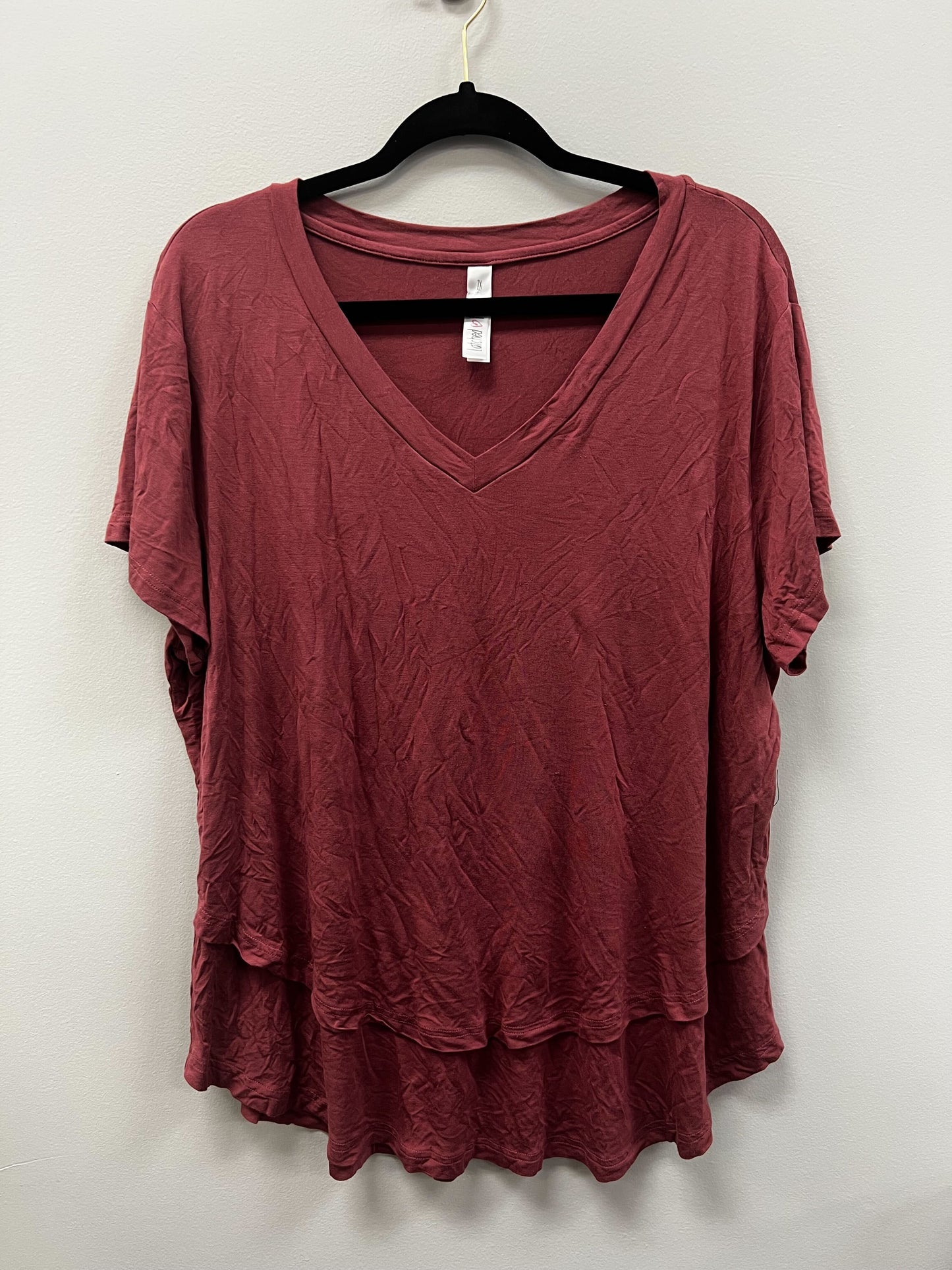 Outlet 5628 - V-Neck Boyfriend Nursing Tee - Rosewood - 2X