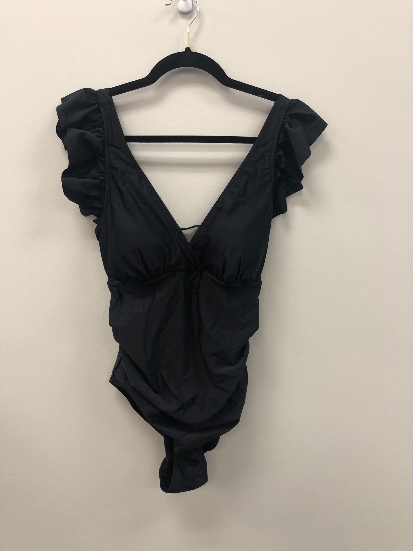 Outlet 6000 - Latched Mama Lace Up Nursing Swim One Piece - Black - Medium