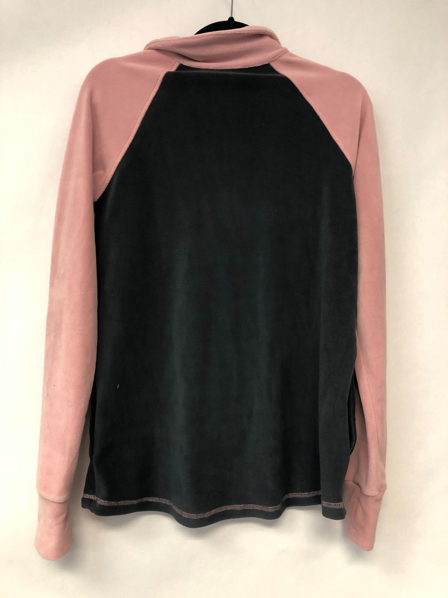 Outlet 6205 - Latched Mama Zip Fleece Nursing Pullover - Slate/Blush - Small