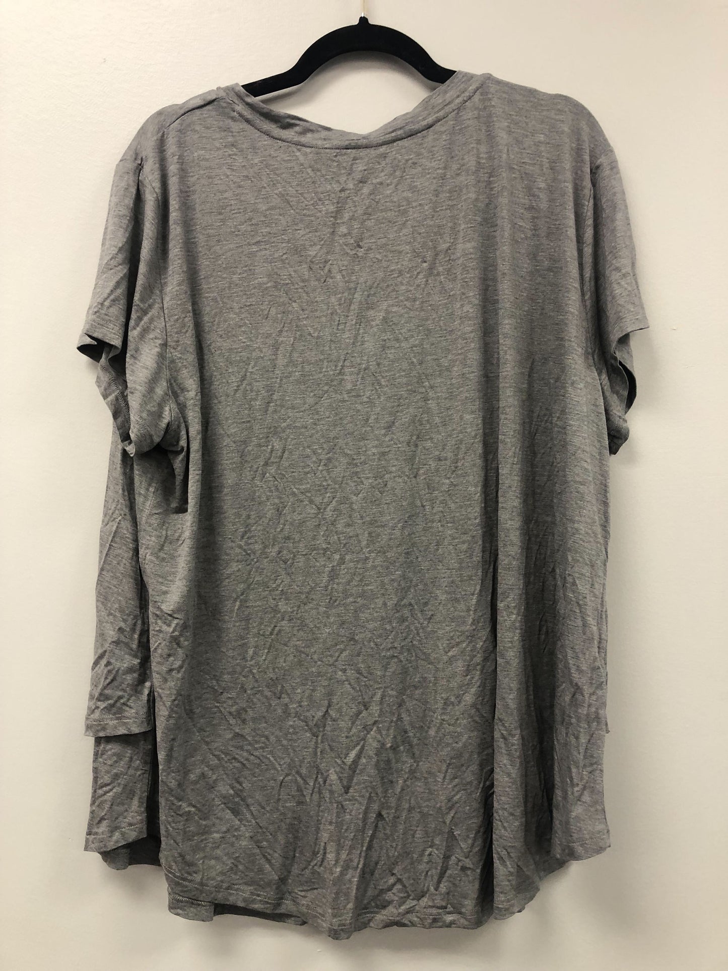 Outlet 5519 - V-Neck Boyfriend Nursing Tee - Light Grey - 2X