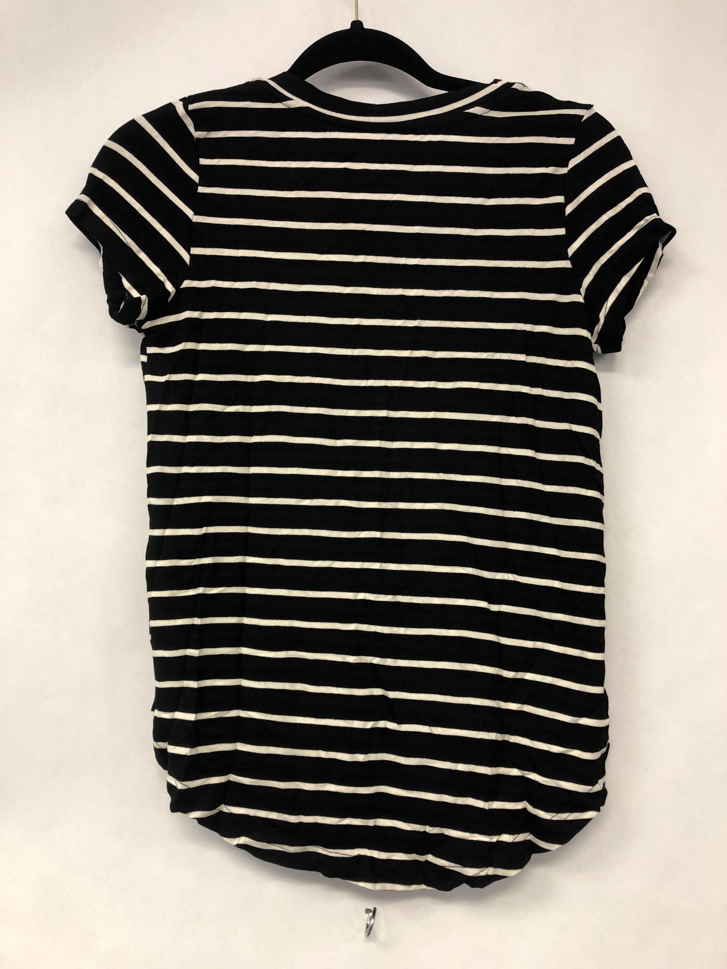 Outlet 6189 - V-Neck Boyfriend Nursing Tee - Carbon Stripe - Extra Extra Small