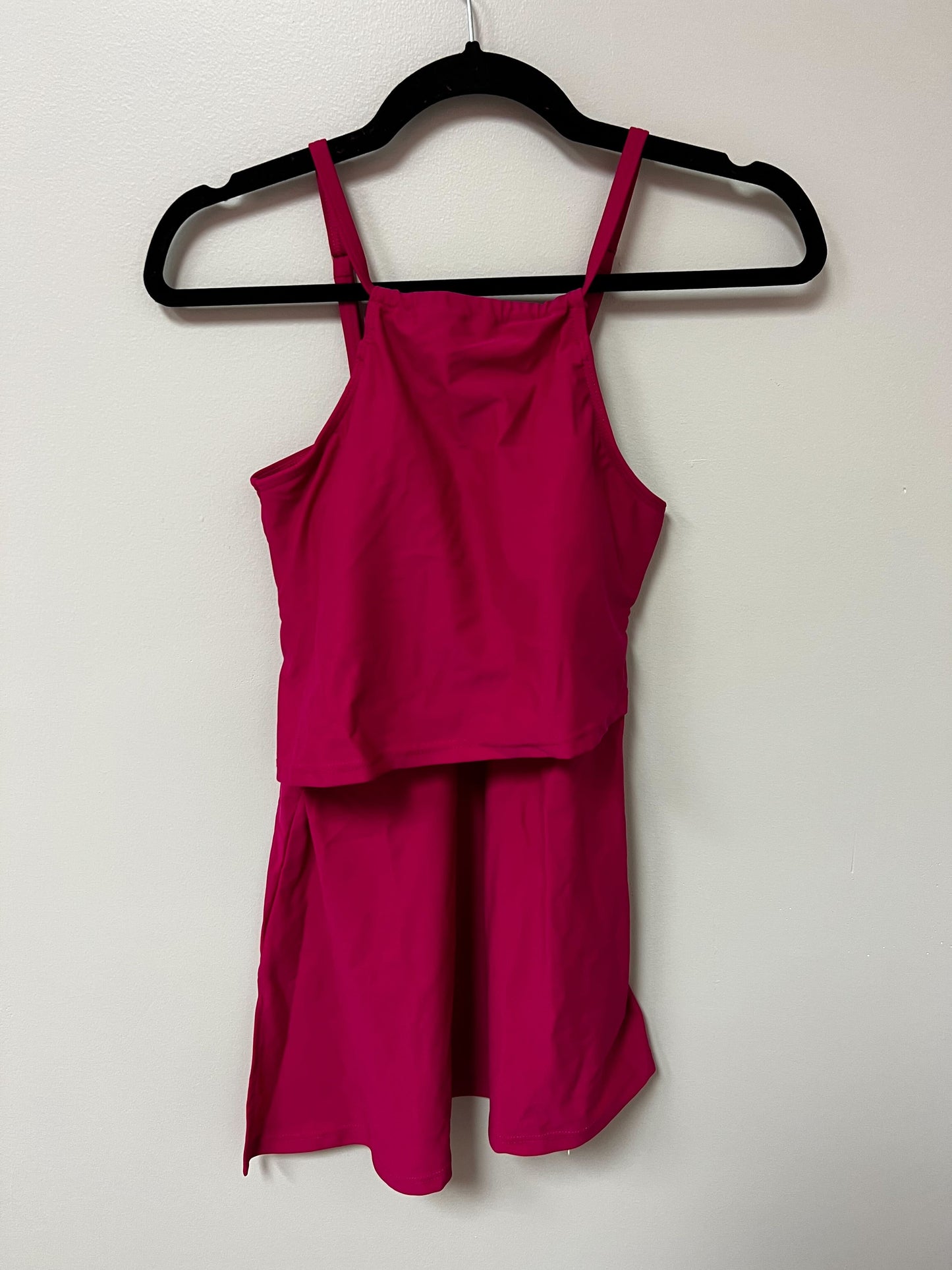 Outlet 5475 - Latched Mama Asymmetrical Nursing Swim Tank - MAGENTA - Extra Small