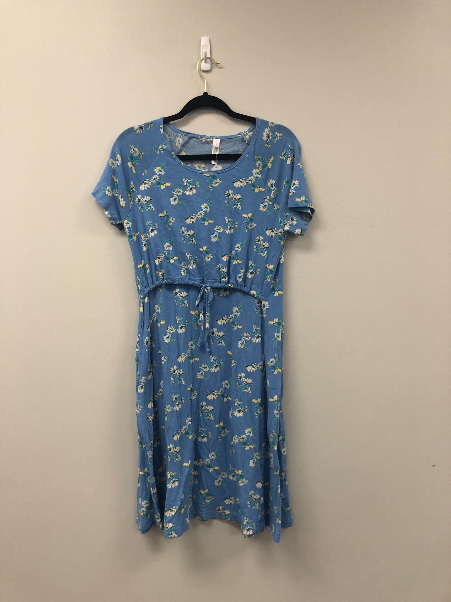 Outlet 5499 - Latched Mama Printed Drawstring T-Shirt Nursing Dress - Creekside Floral - Large