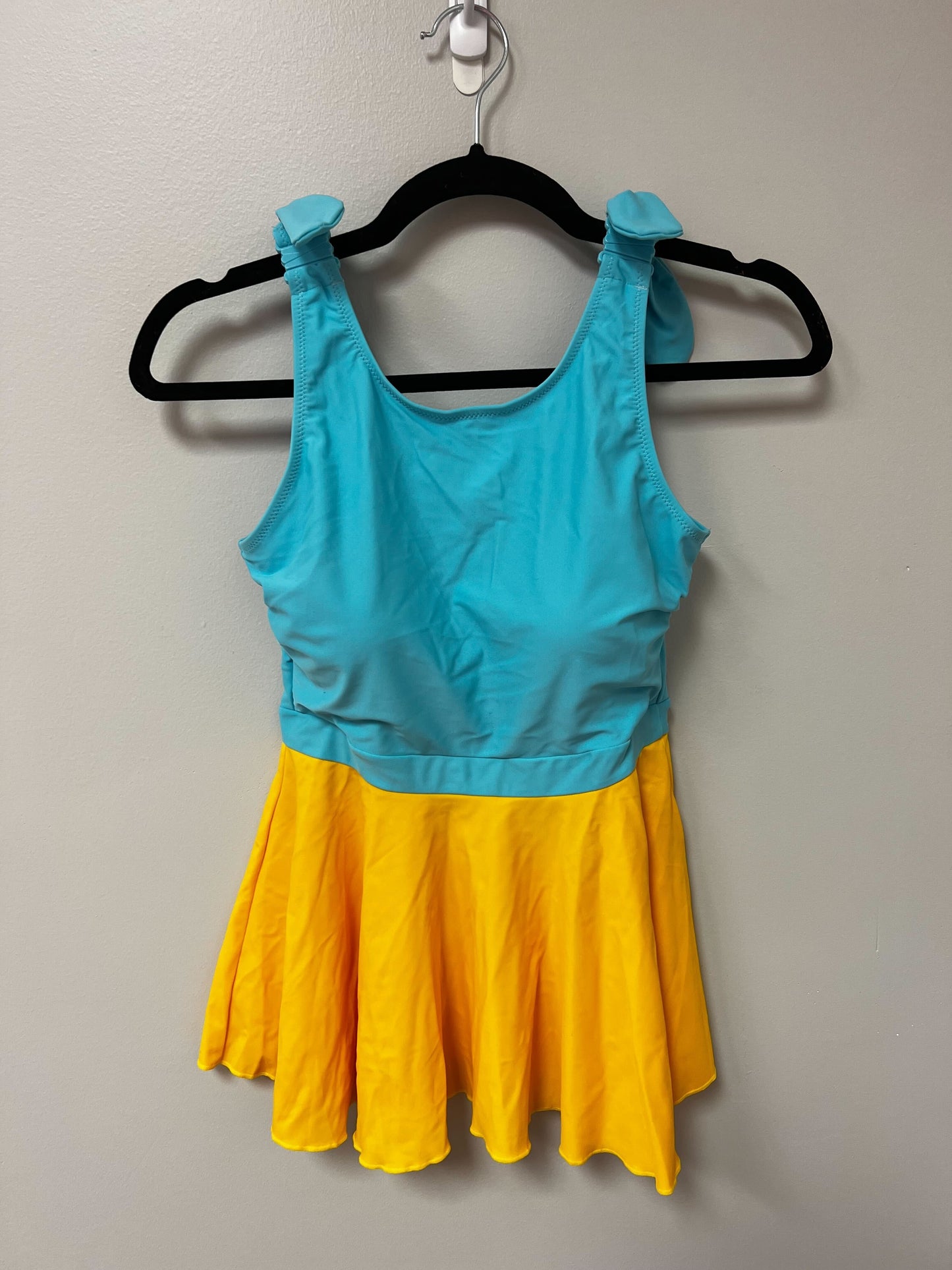 Outlet 5478 - Latched Mama Peplum Nursing Swim Tank - Sky Blue/Pineapple - Extra Small