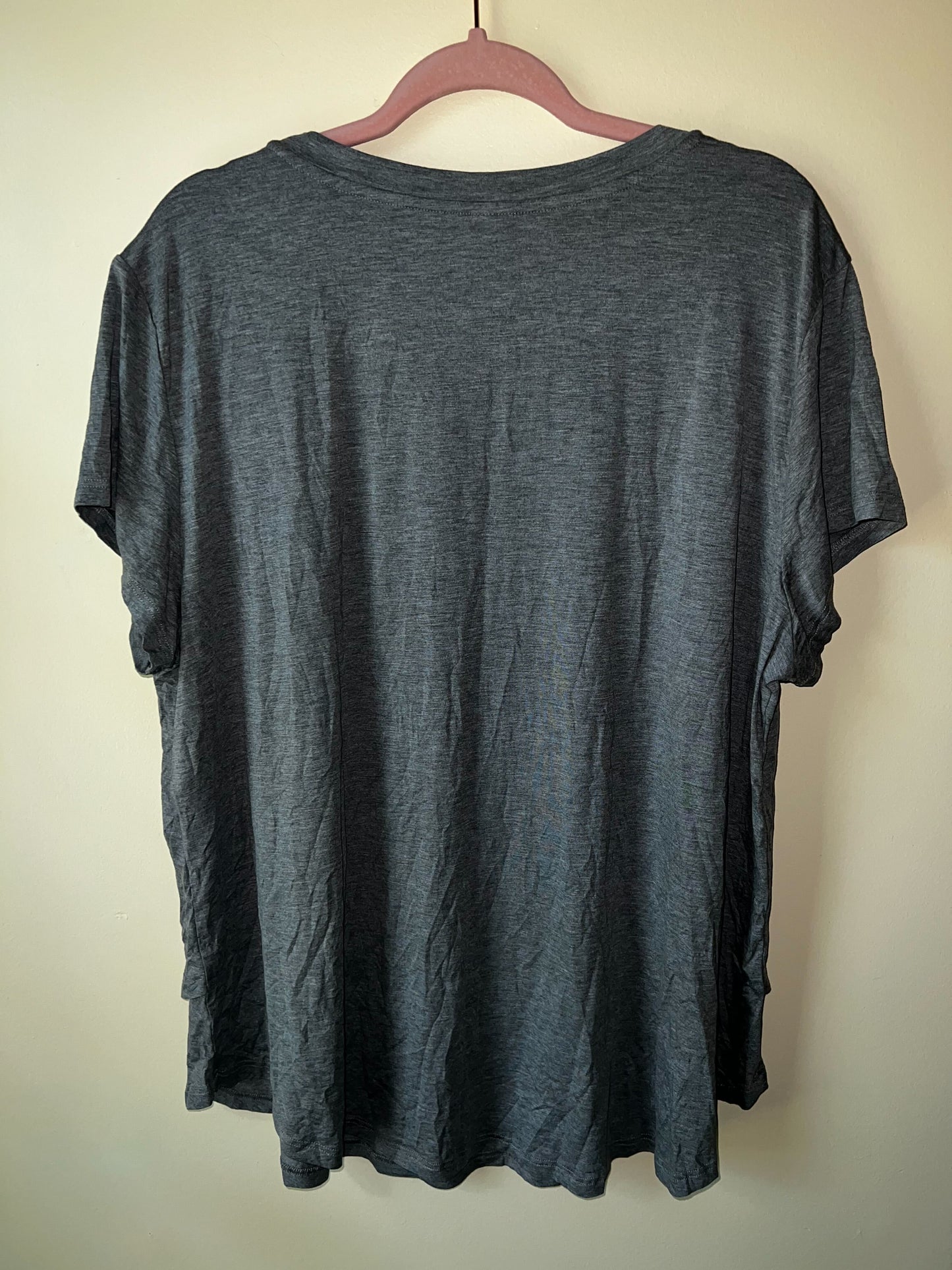 Outlet 5707 - V-Neck Boyfriend Nursing Tee - Light Grey - 2X