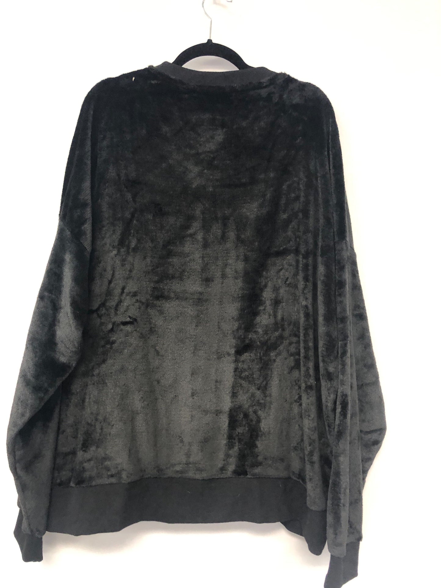 Outlet 6071 - Latched Mama Fleece Snap Nursing Pullover - Black - 3X