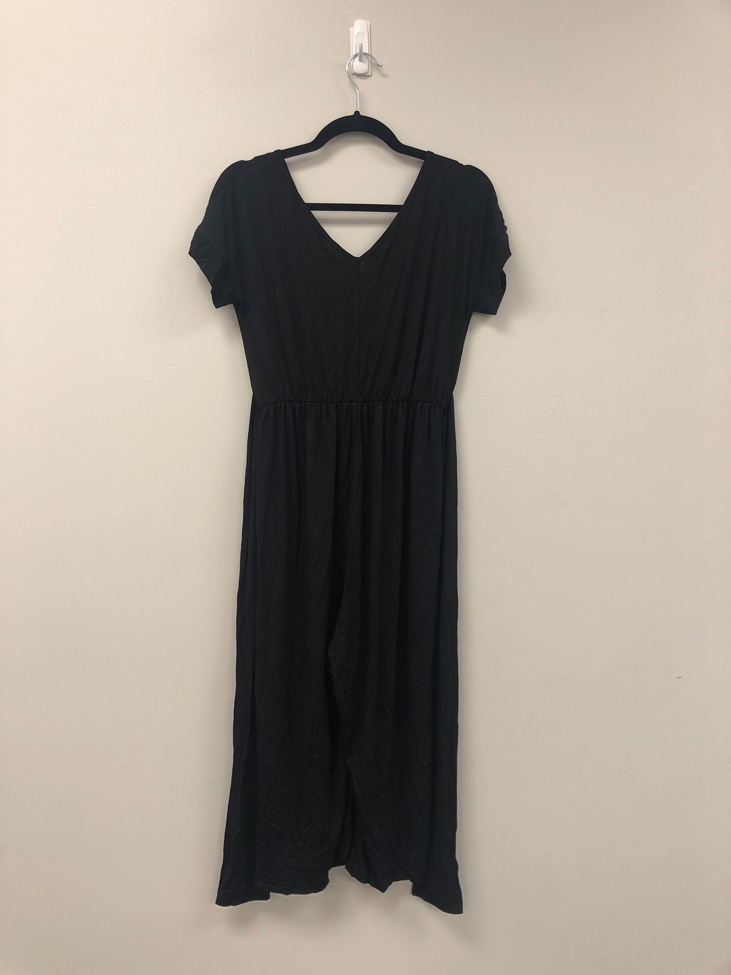 Outlet 5885 - Latched Mama V-Neck Nursing Jumpsuit - Black - Small